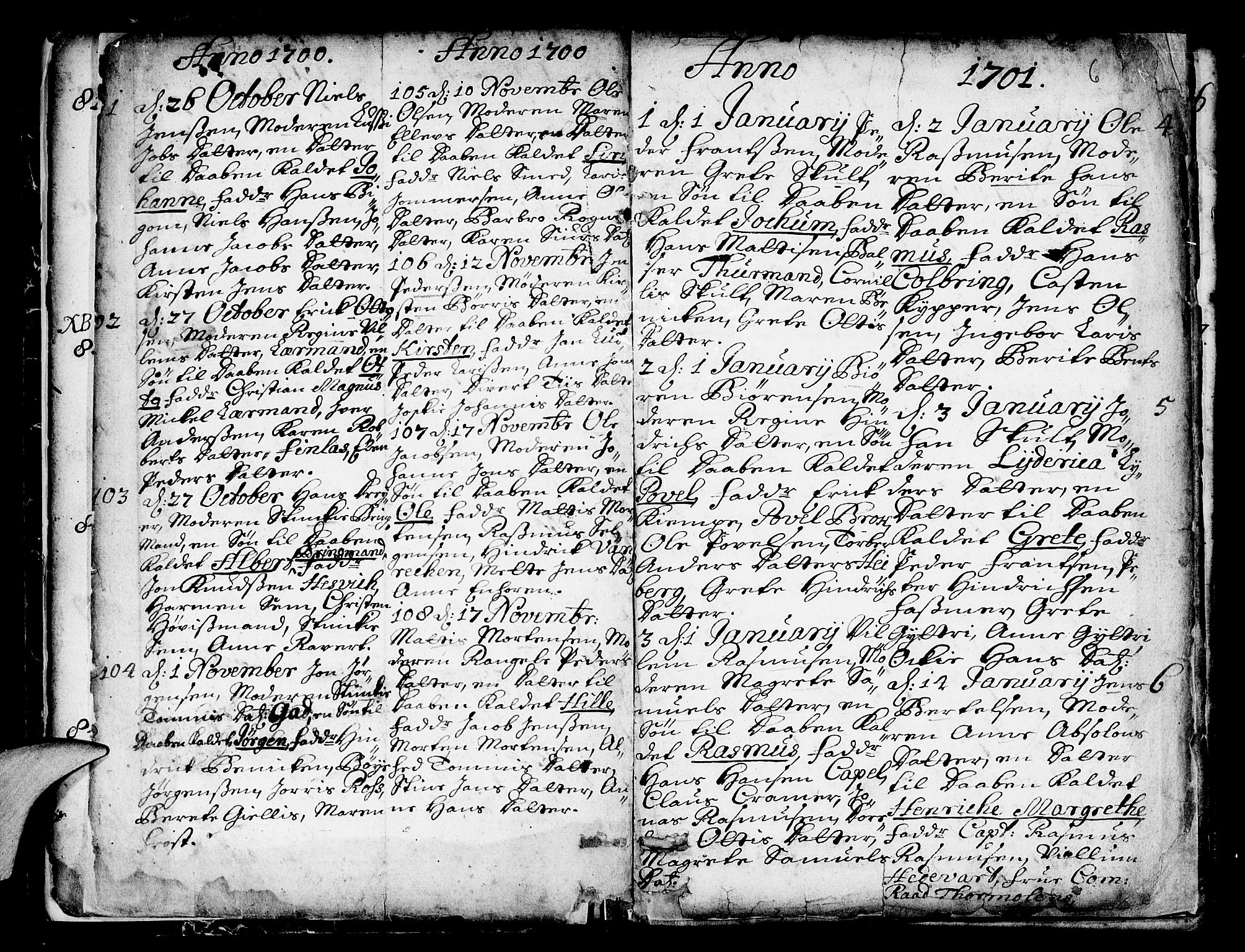 Nykirken Sokneprestembete, SAB/A-77101/H/Haa/L0002: Parish register (official) no. A 2, 1700-1723, p. 6