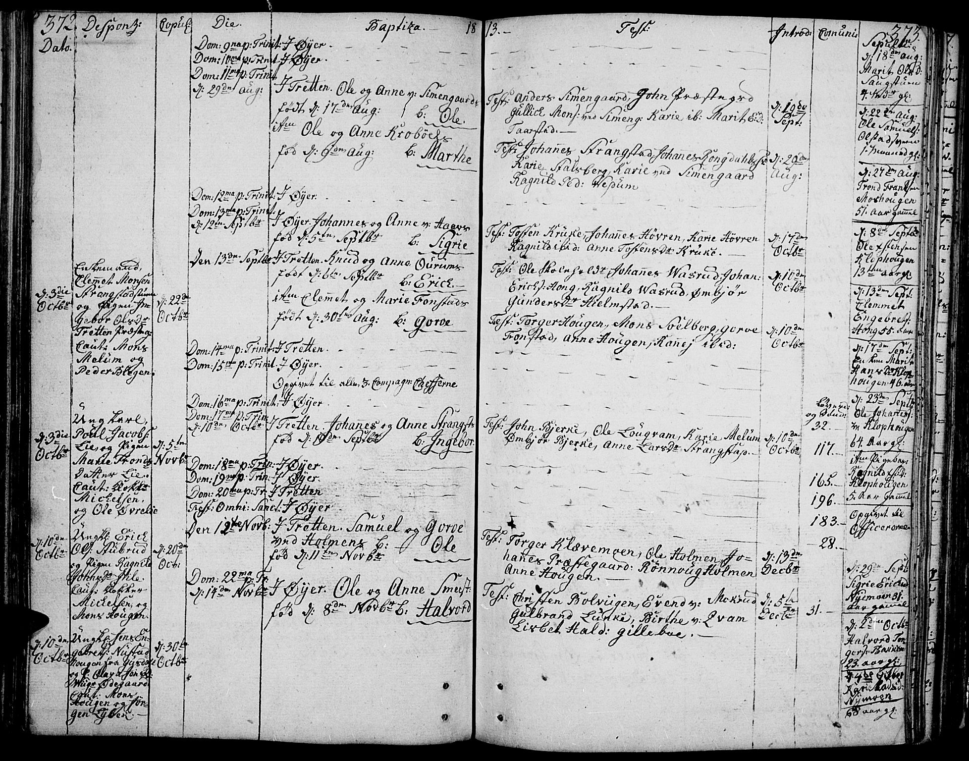 Øyer prestekontor, SAH/PREST-084/H/Ha/Haa/L0003: Parish register (official) no. 3, 1784-1824, p. 372-373