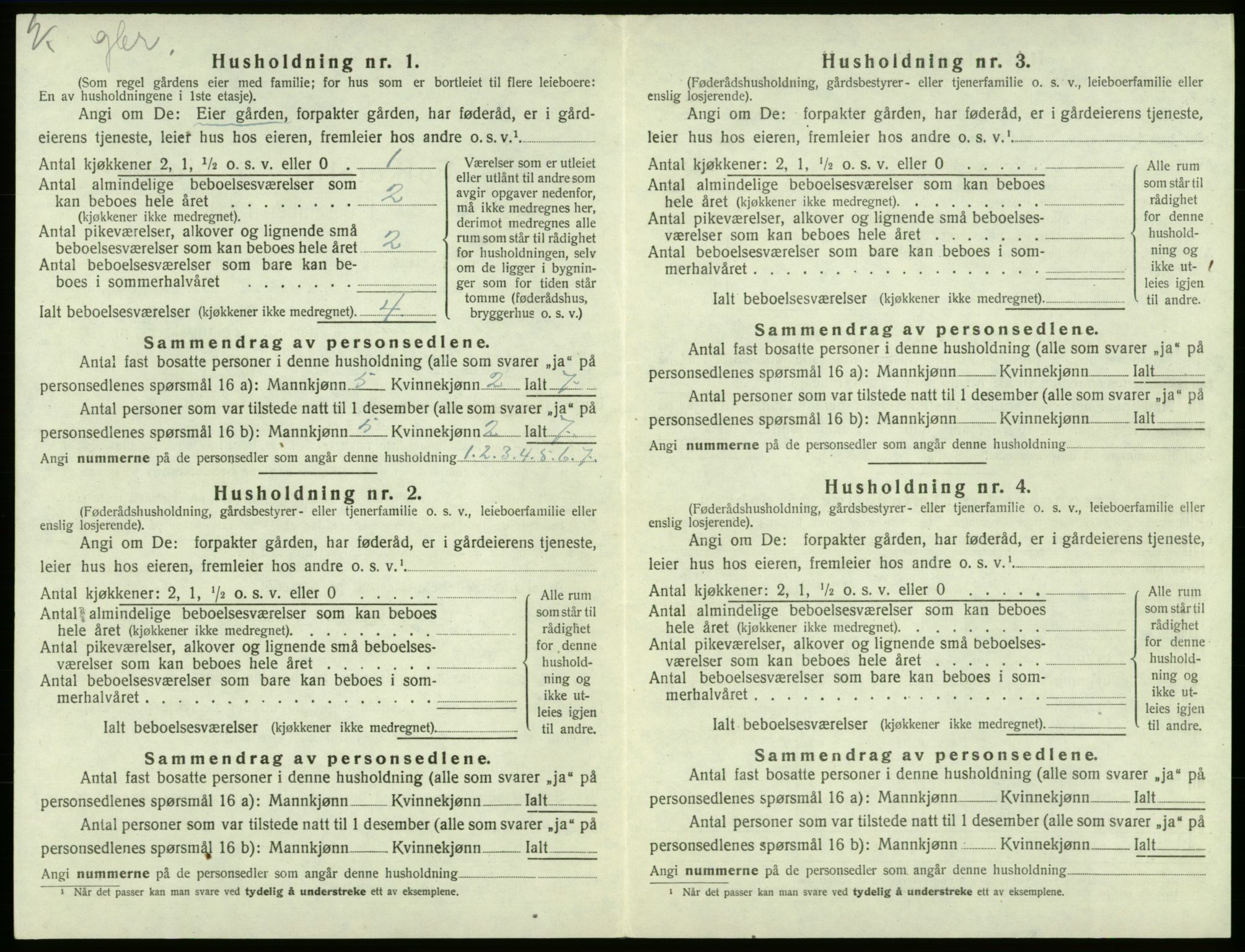 SAB, 1920 census for Valestrand, 1920, p. 369