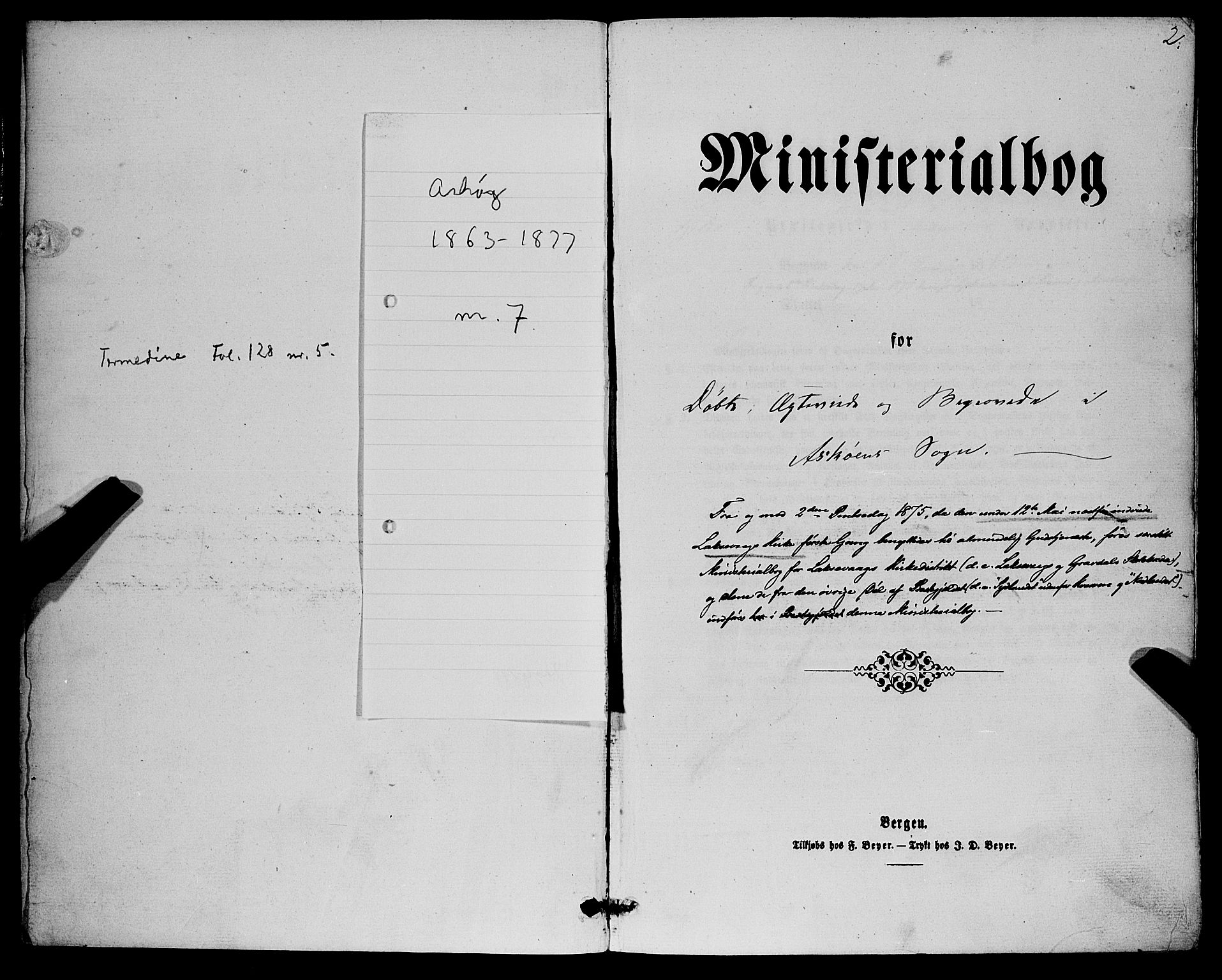 Askøy Sokneprestembete, AV/SAB-A-74101/H/Ha/Haa/Haaa/L0009: Parish register (official) no. A 9, 1863-1877, p. 2