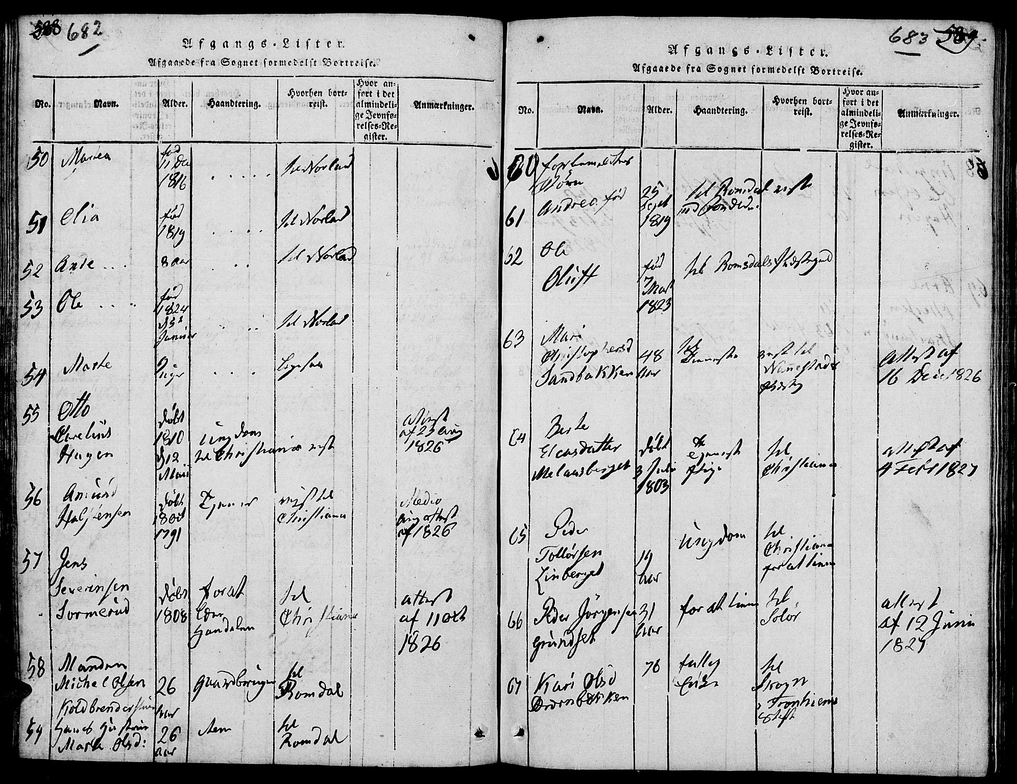 Elverum prestekontor, AV/SAH-PREST-044/H/Ha/Hab/L0001: Parish register (copy) no. 1, 1815-1829, p. 682-683