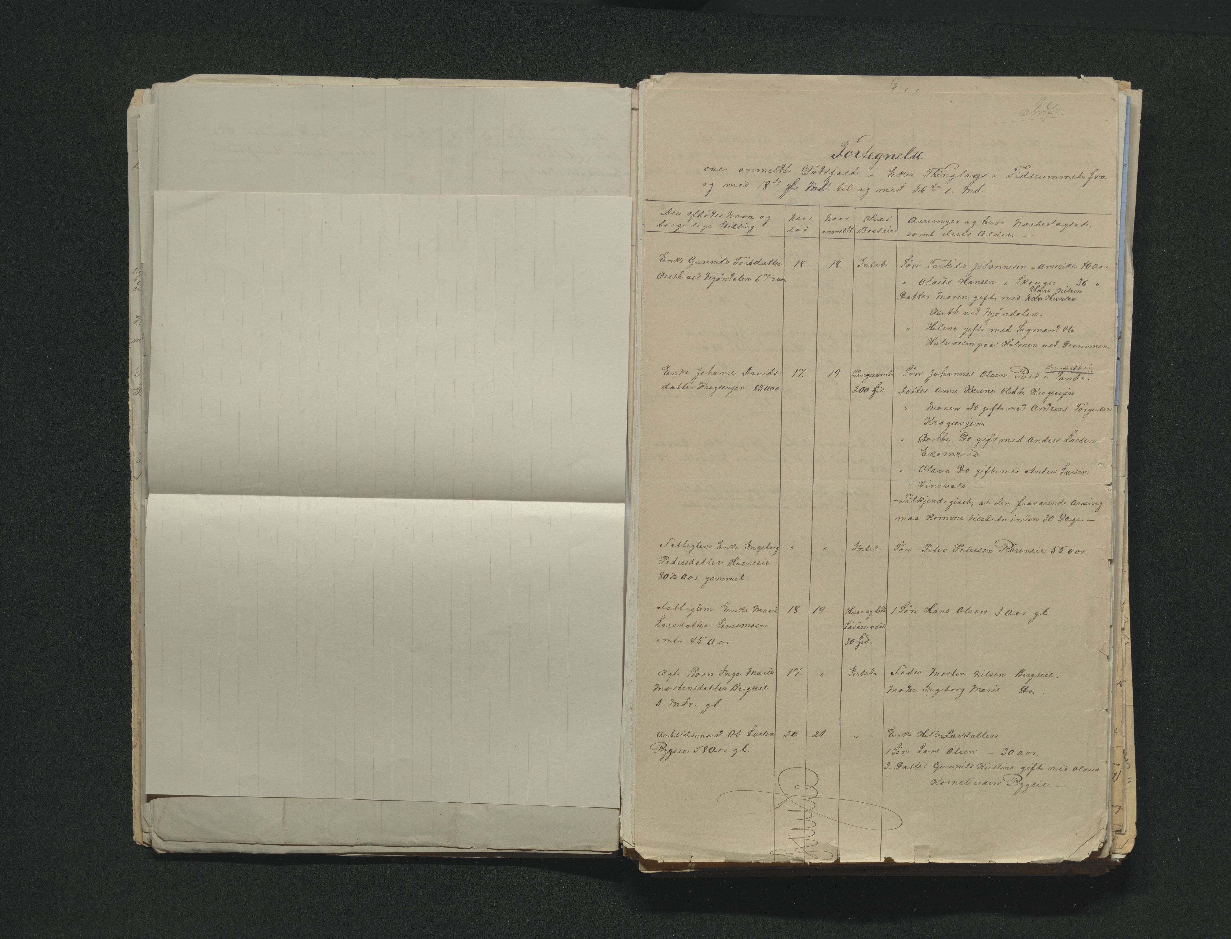 Eiker, Modum og Sigdal sorenskriveri, AV/SAKO-A-123/H/Ha/Hab/L0014: Dødsfallsmeldinger, 1874-1877, p. 384