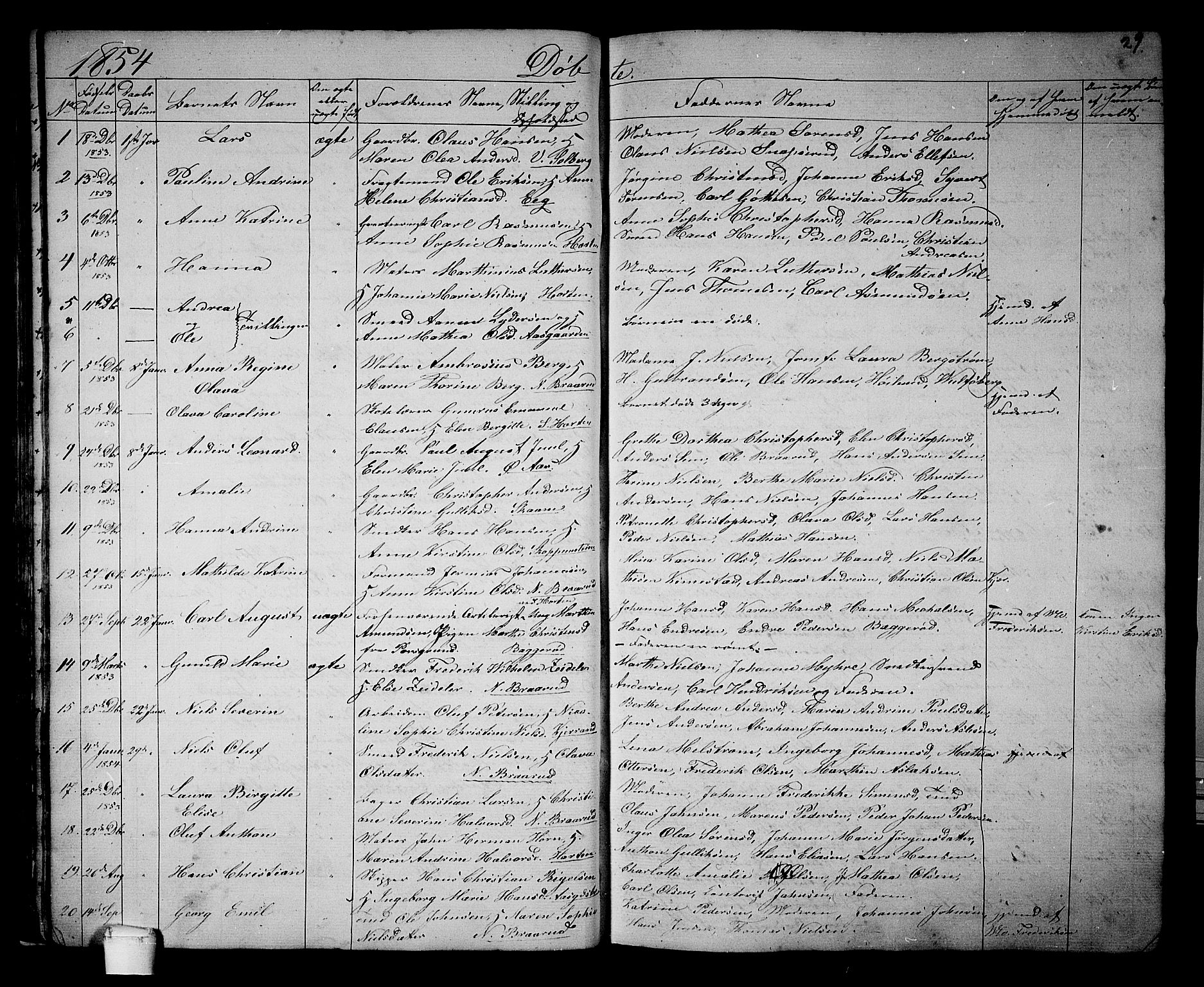 Borre kirkebøker, AV/SAKO-A-338/G/Ga/L0002: Parish register (copy) no. I 2, 1852-1871, p. 29