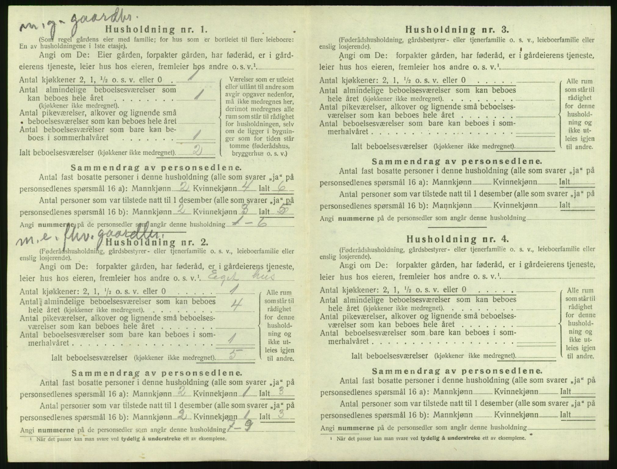 SAT, 1920 census for Vanylven, 1920, p. 462