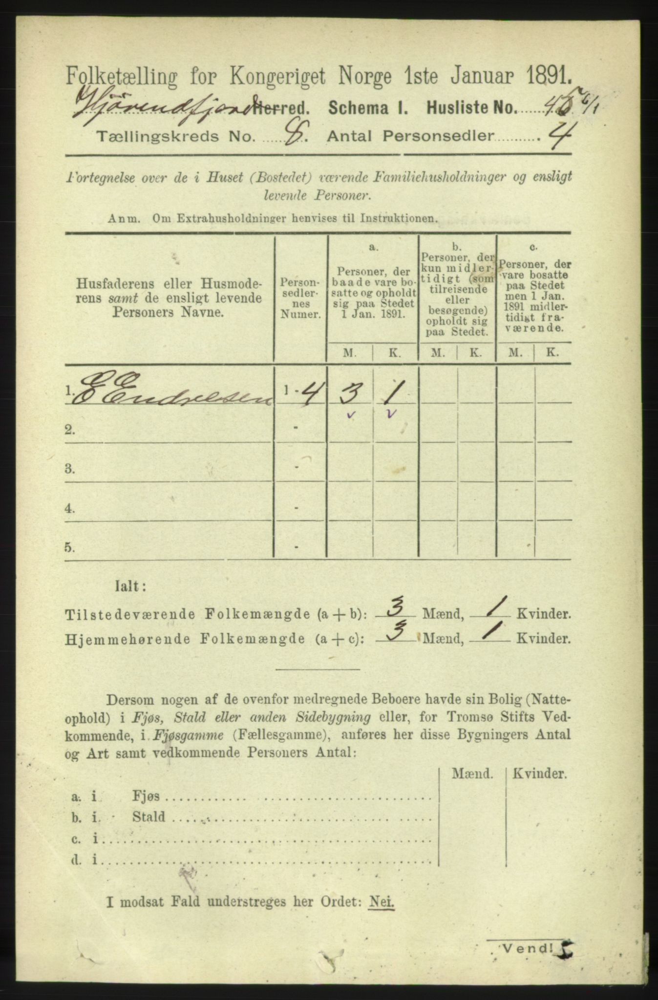 RA, 1891 census for 1522 Hjørundfjord, 1891, p. 1862