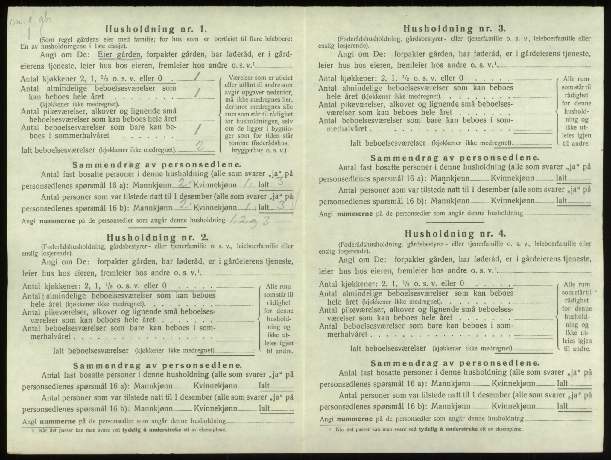 SAB, 1920 census for Breim, 1920, p. 60