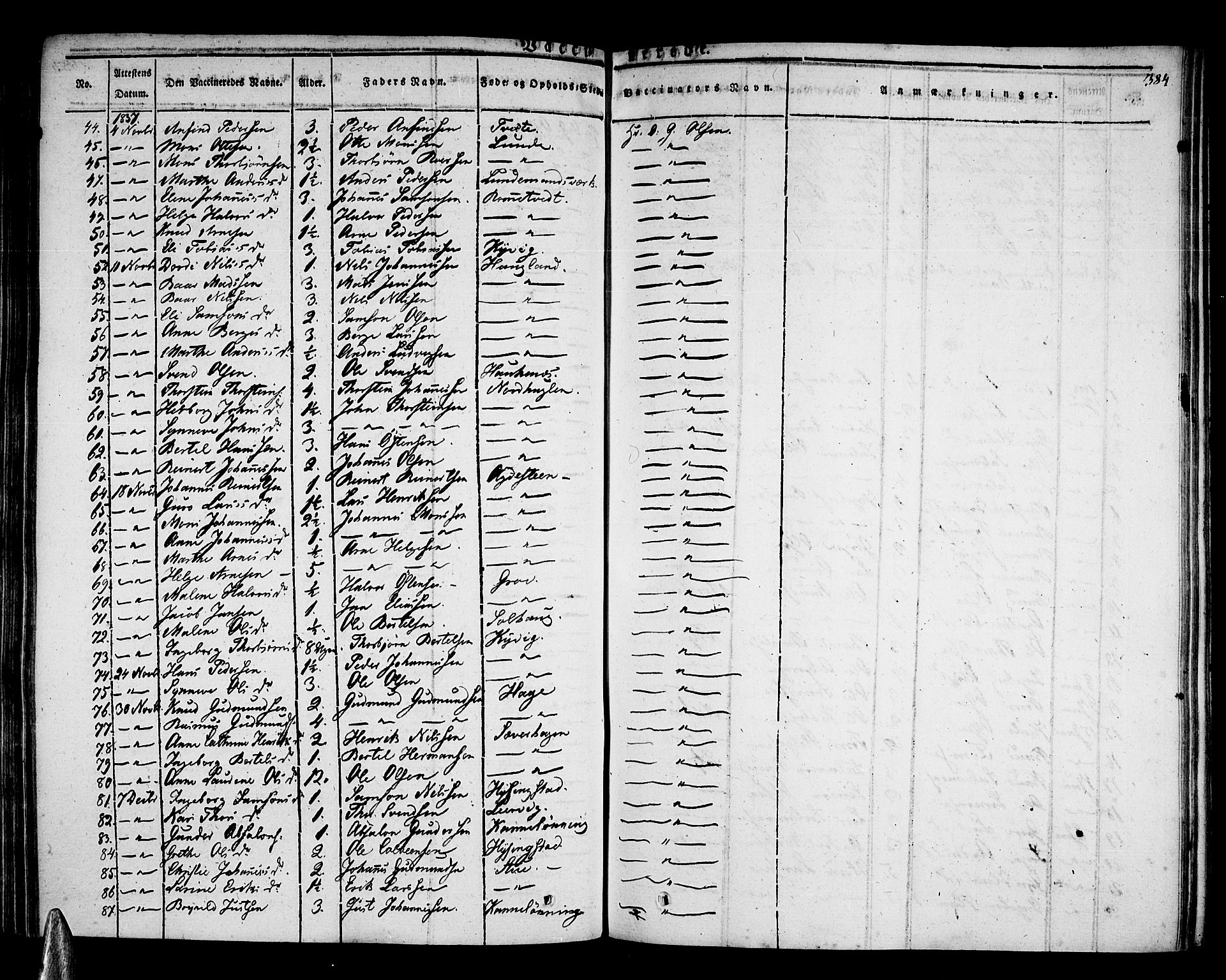 Stord sokneprestembete, SAB/A-78201/H/Haa: Parish register (official) no. A 6, 1826-1840, p. 385