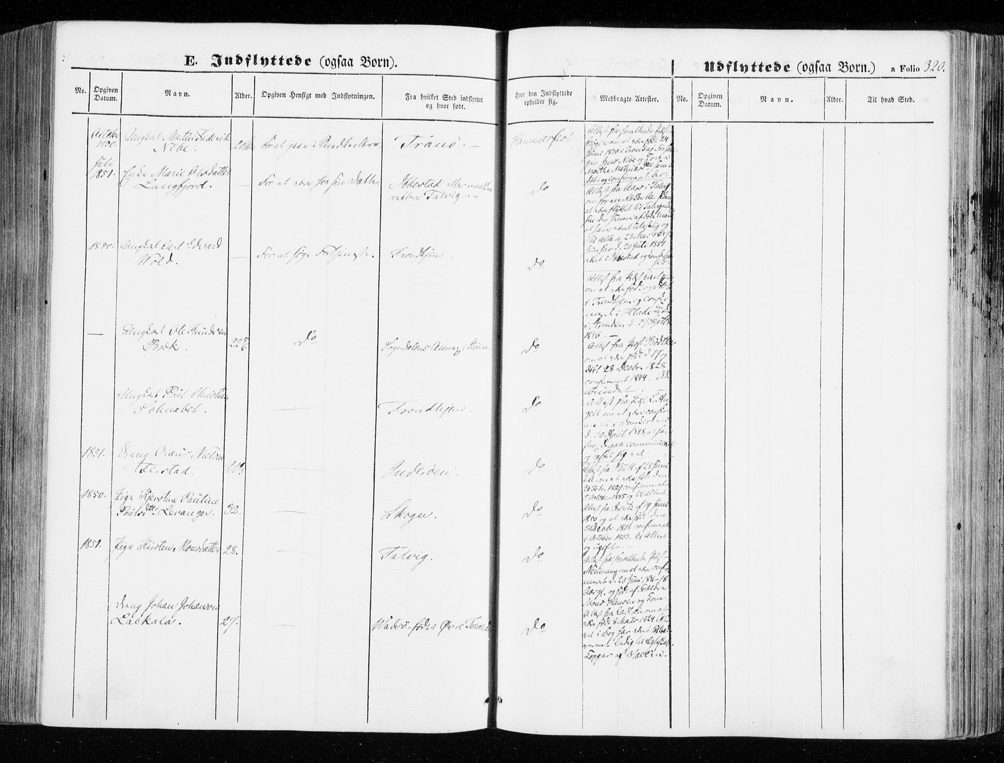 Hammerfest sokneprestkontor, SATØ/S-1347/H/Ha/L0004.kirke: Parish register (official) no. 4, 1843-1856, p. 320