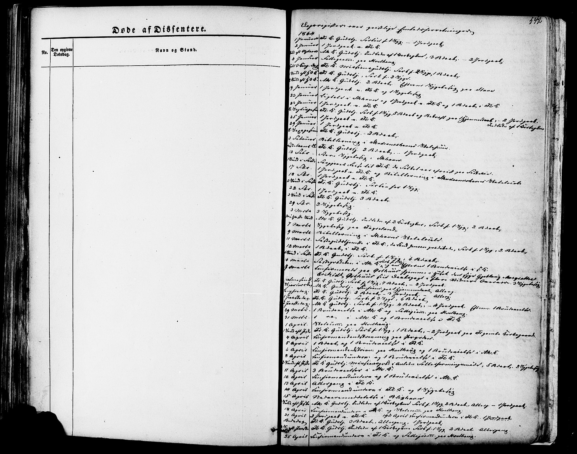 Skudenes sokneprestkontor, SAST/A -101849/H/Ha/Haa/L0006: Parish register (official) no. A 4, 1864-1881, p. 542