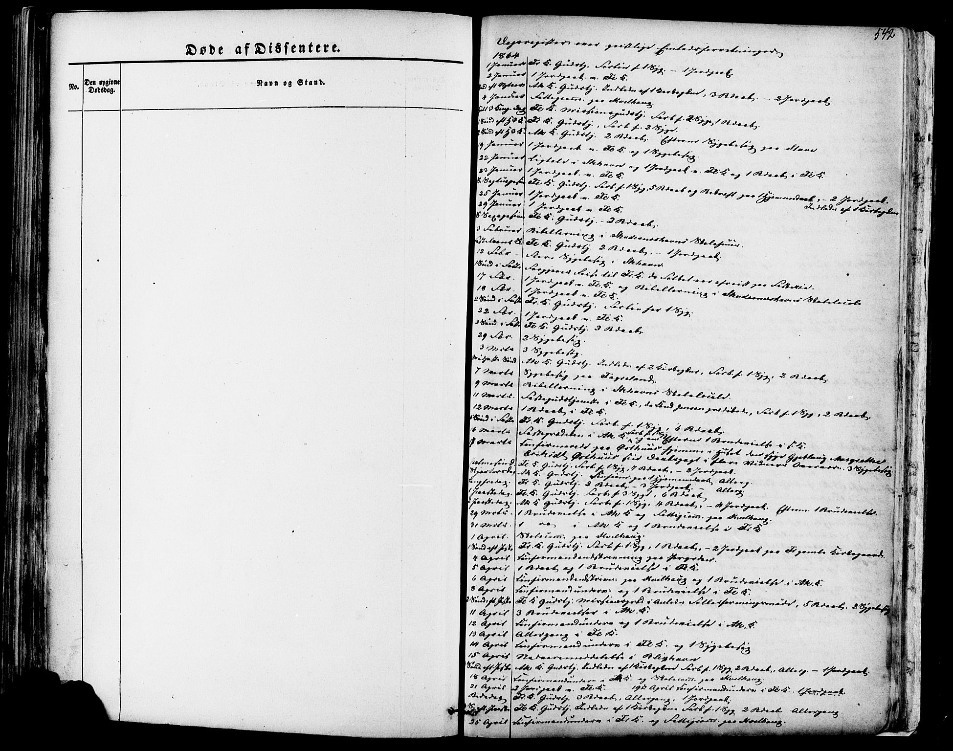 Skudenes sokneprestkontor, AV/SAST-A -101849/H/Ha/Haa/L0006: Parish register (official) no. A 4, 1864-1881, p. 542