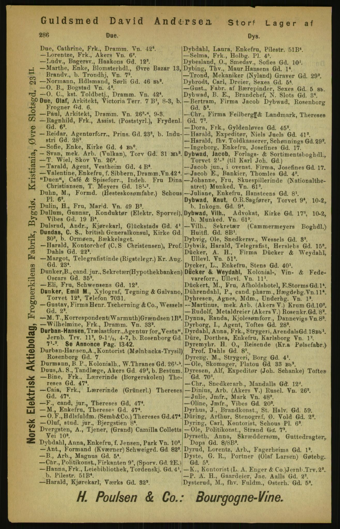 Kristiania/Oslo adressebok, PUBL/-, 1900, p. 286