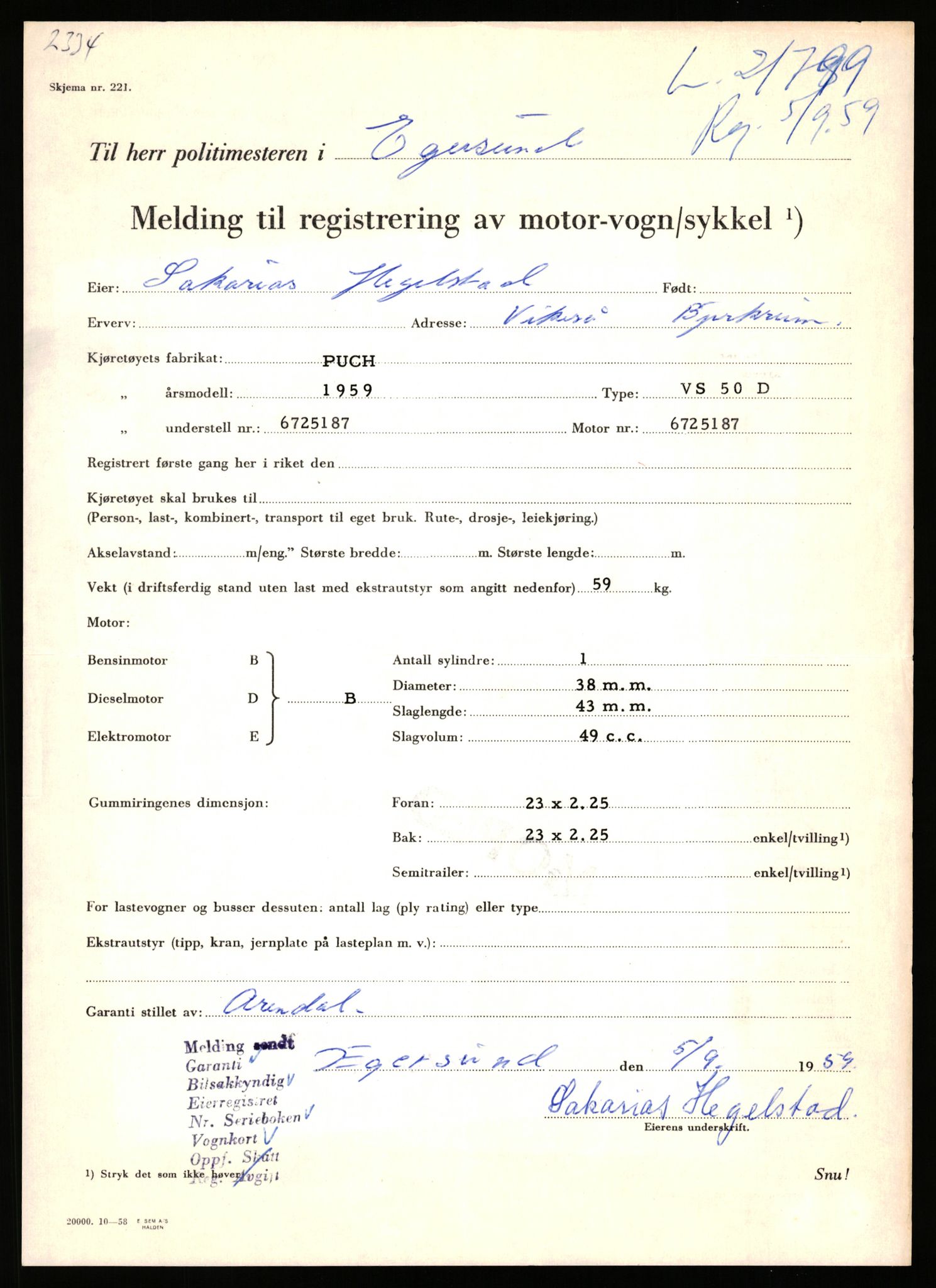 Stavanger trafikkstasjon, SAST/A-101942/0/F/L0038: L-21500 - L-22252, 1930-1971, p. 1009