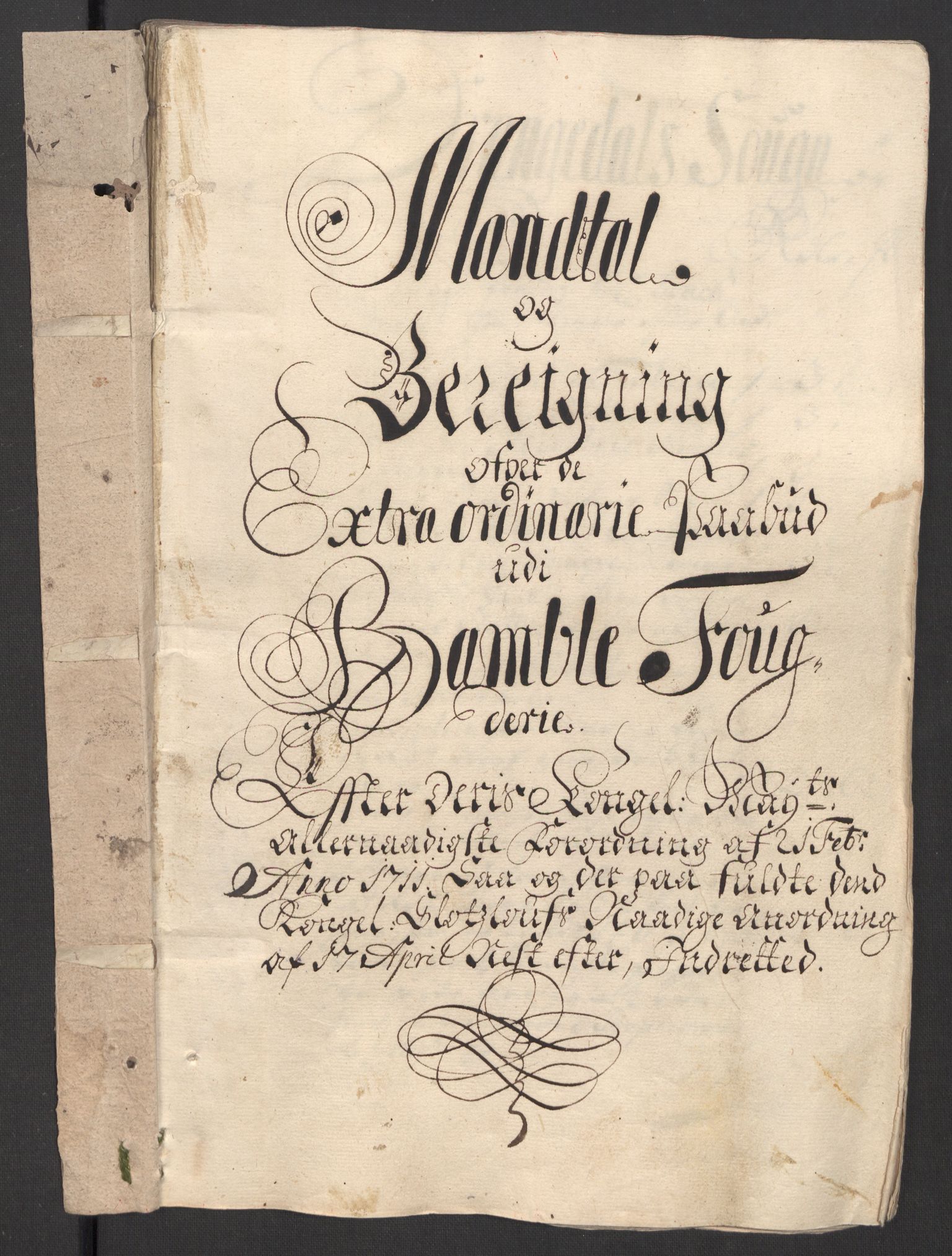 Rentekammeret inntil 1814, Reviderte regnskaper, Fogderegnskap, RA/EA-4092/R36/L2121: Fogderegnskap Øvre og Nedre Telemark og Bamble, 1711, p. 461