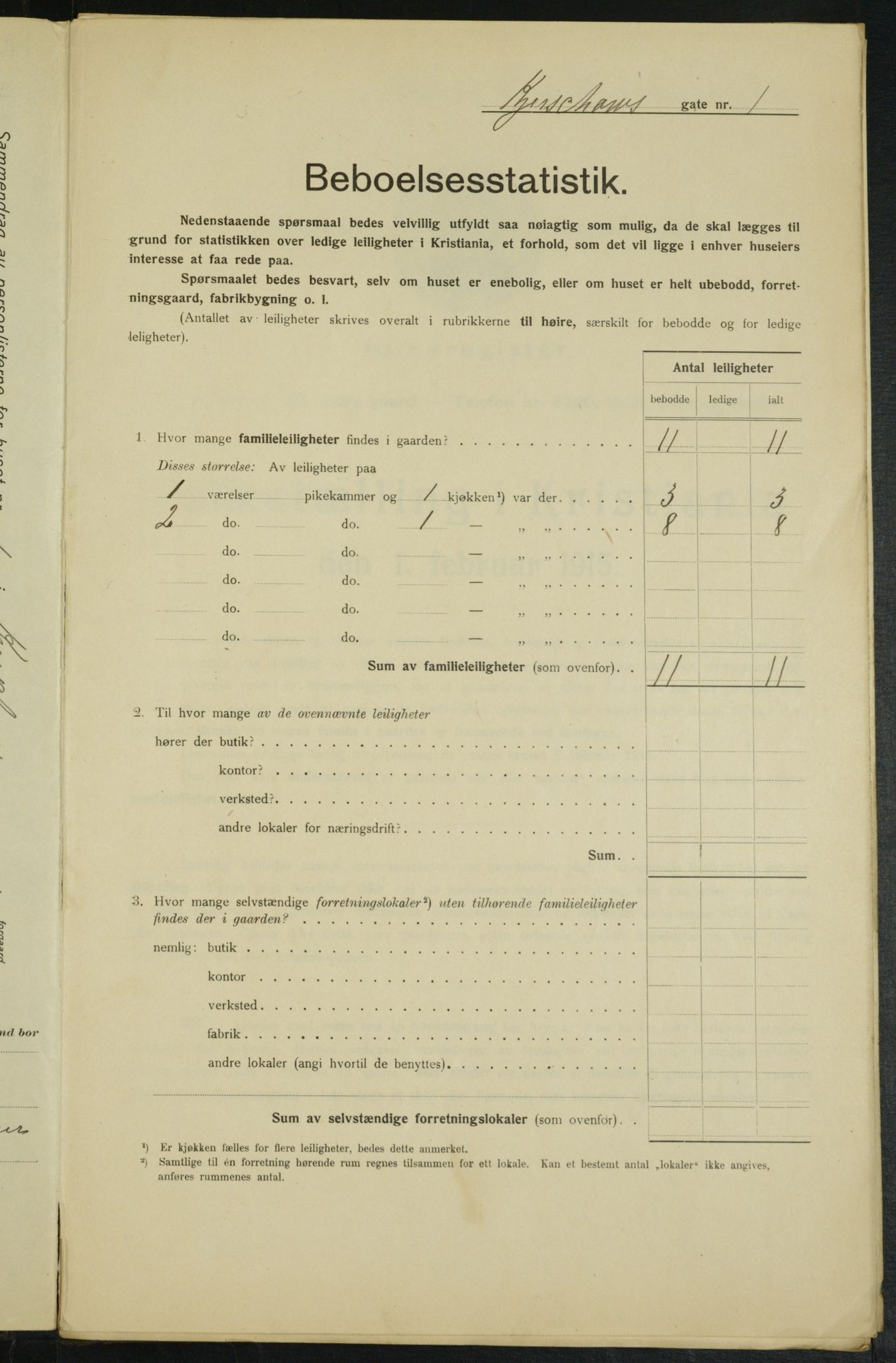 OBA, Municipal Census 1915 for Kristiania, 1915, p. 48915