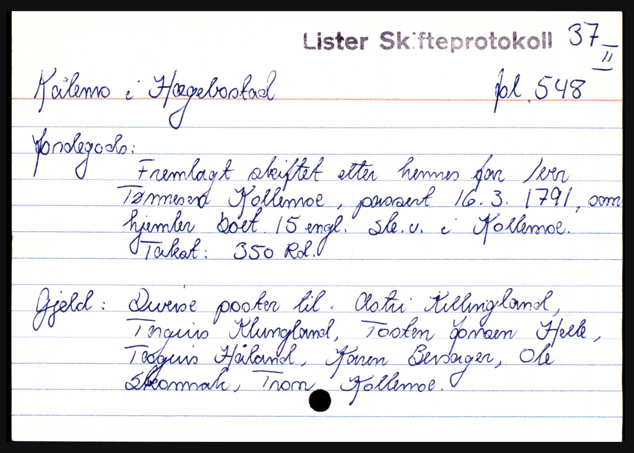 Lister sorenskriveri, AV/SAK-1221-0003/H, p. 22009