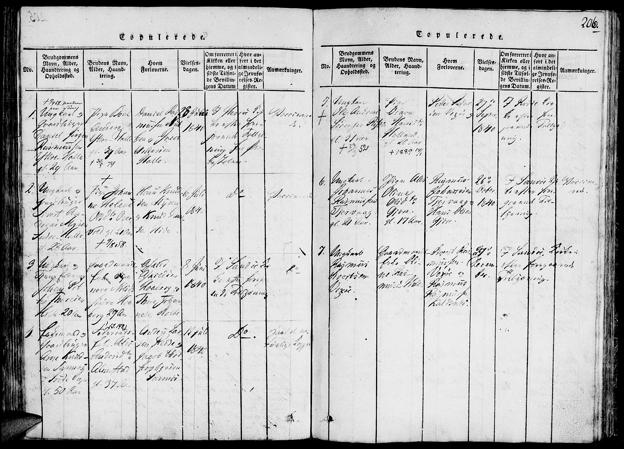 Ministerialprotokoller, klokkerbøker og fødselsregistre - Møre og Romsdal, AV/SAT-A-1454/503/L0033: Parish register (official) no. 503A01, 1816-1841, p. 206