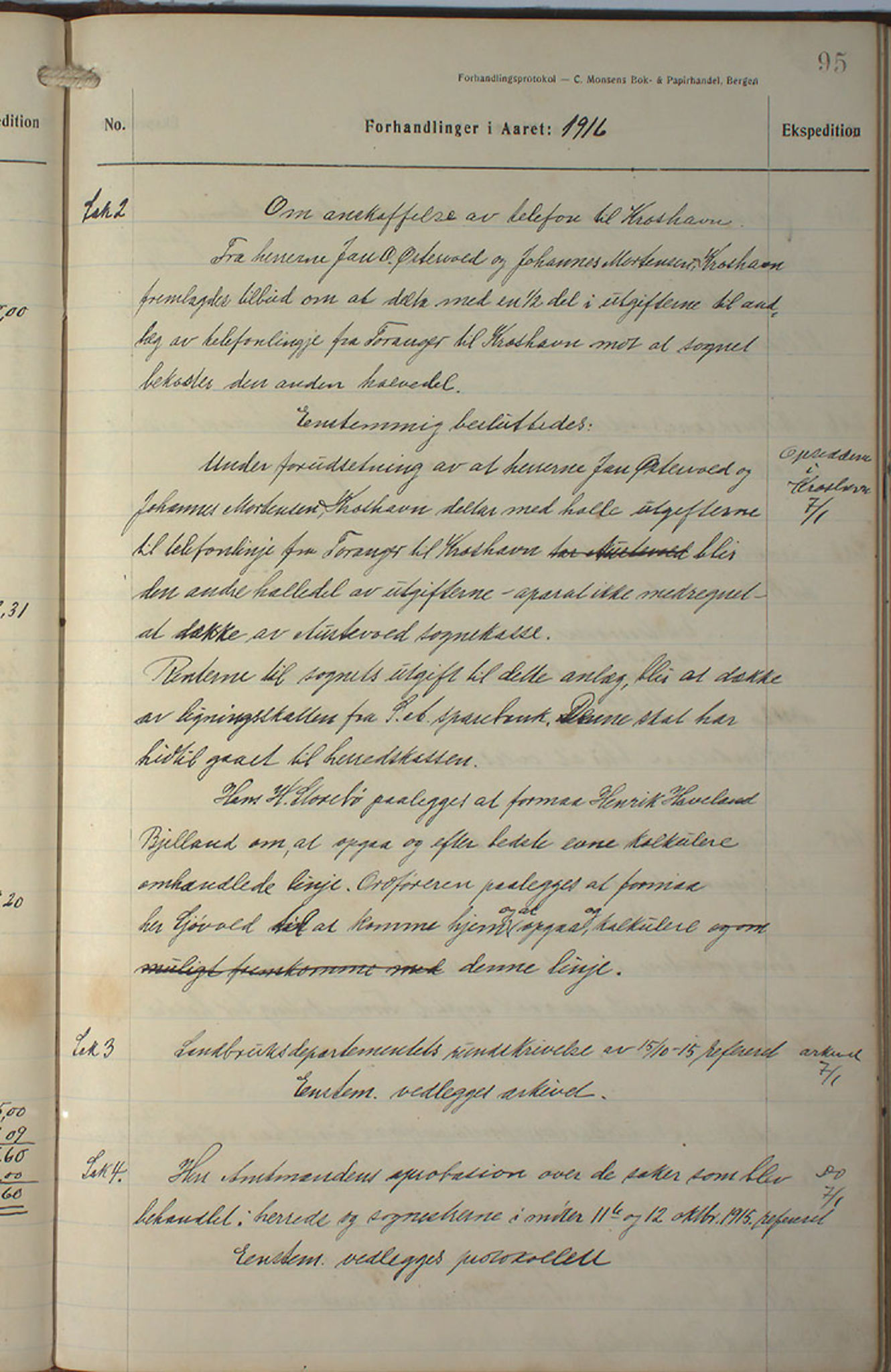 Austevoll kommune. Formannskapet, IKAH/1244-021/A/Aa/L0002b: Møtebok for heradstyret, 1910-1919, p. 191