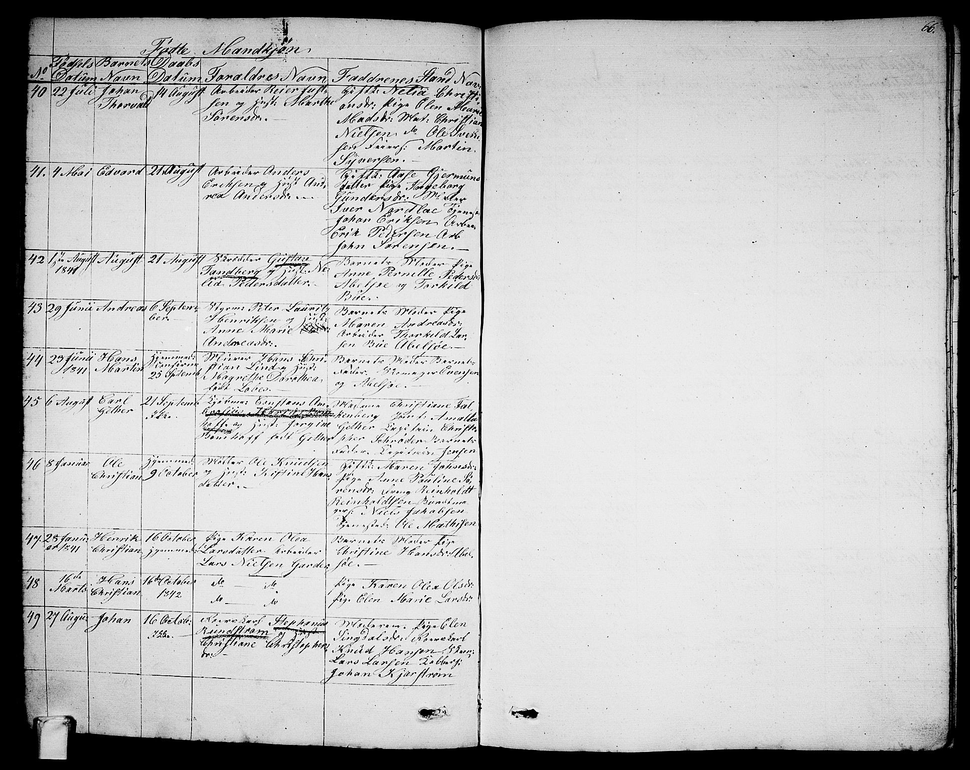 Larvik kirkebøker, SAKO/A-352/G/Ga/L0003a: Parish register (copy) no. I 3A, 1830-1870, p. 66