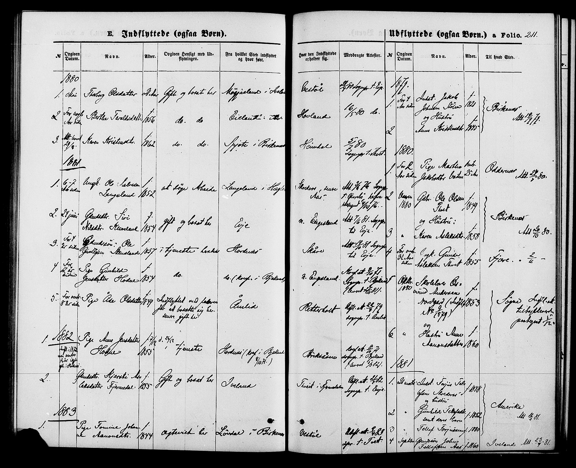 Herefoss sokneprestkontor, SAK/1111-0019/F/Fa/Fab/L0003: Parish register (official) no. A 3, 1875-1886, p. 211