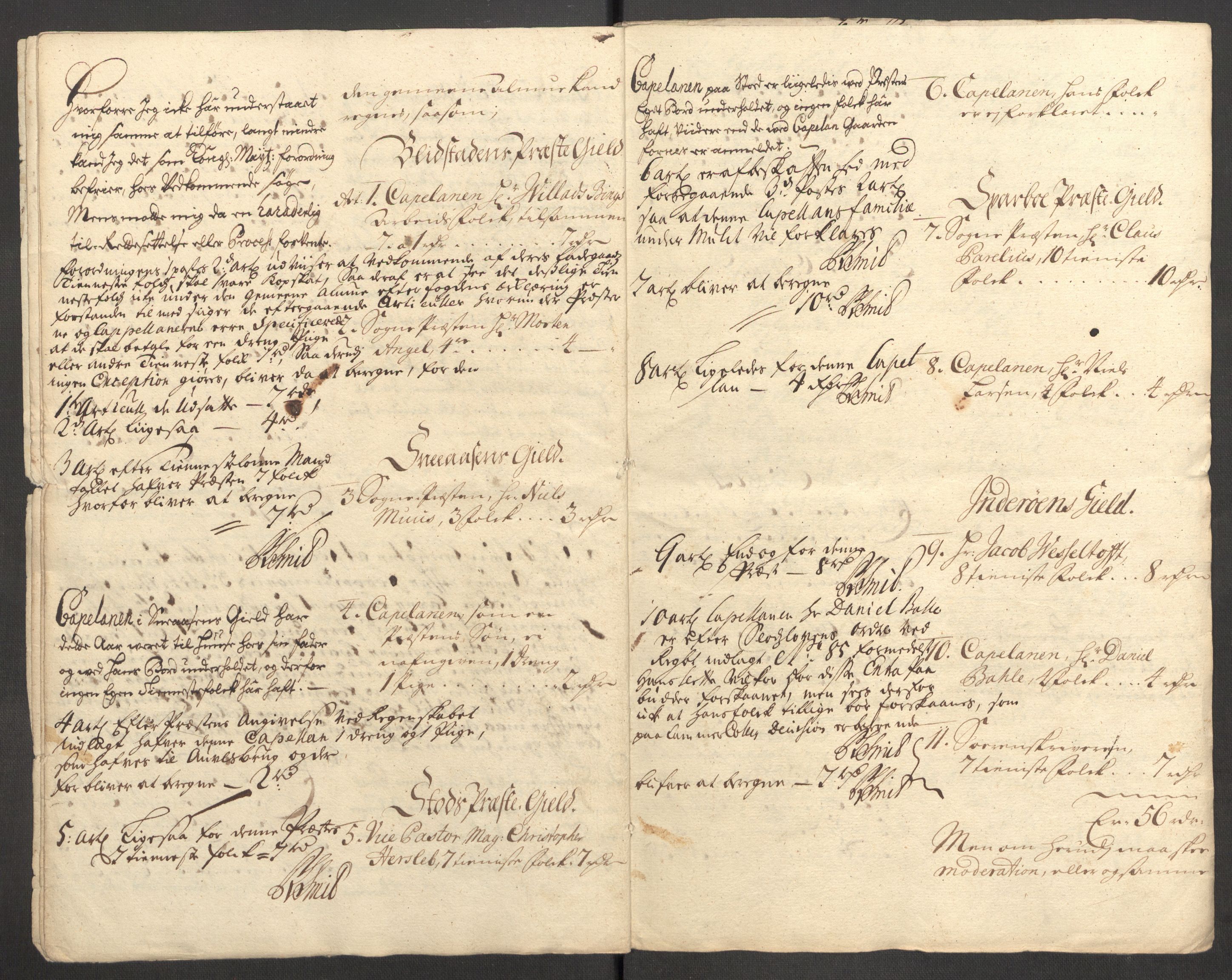 Rentekammeret inntil 1814, Reviderte regnskaper, Fogderegnskap, RA/EA-4092/R63/L4319: Fogderegnskap Inderøy, 1711, p. 493