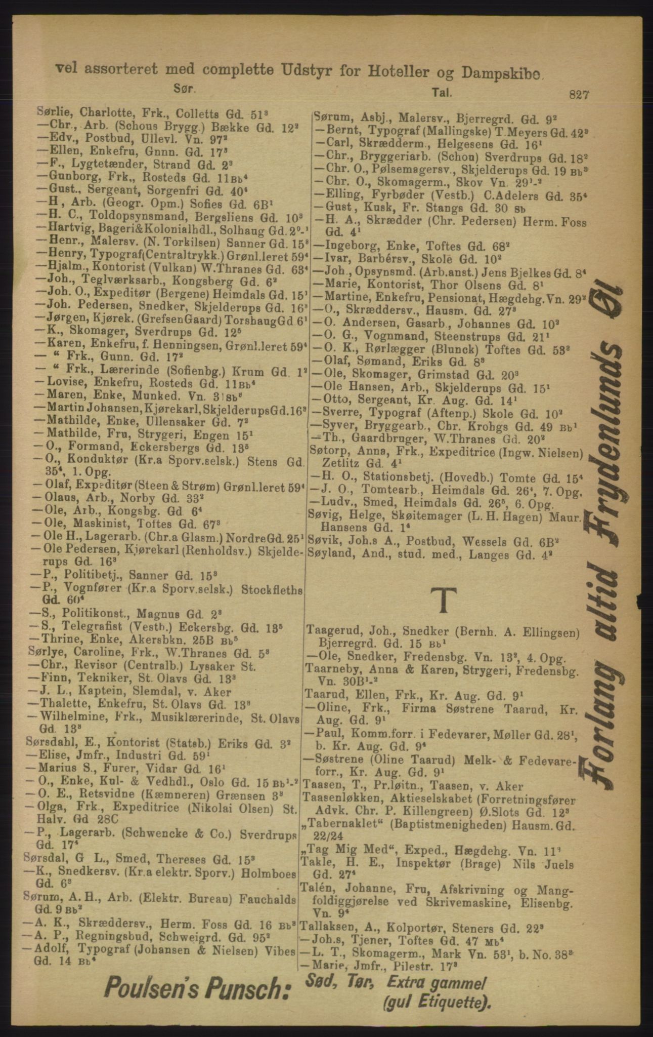 Kristiania/Oslo adressebok, PUBL/-, 1906, p. 827