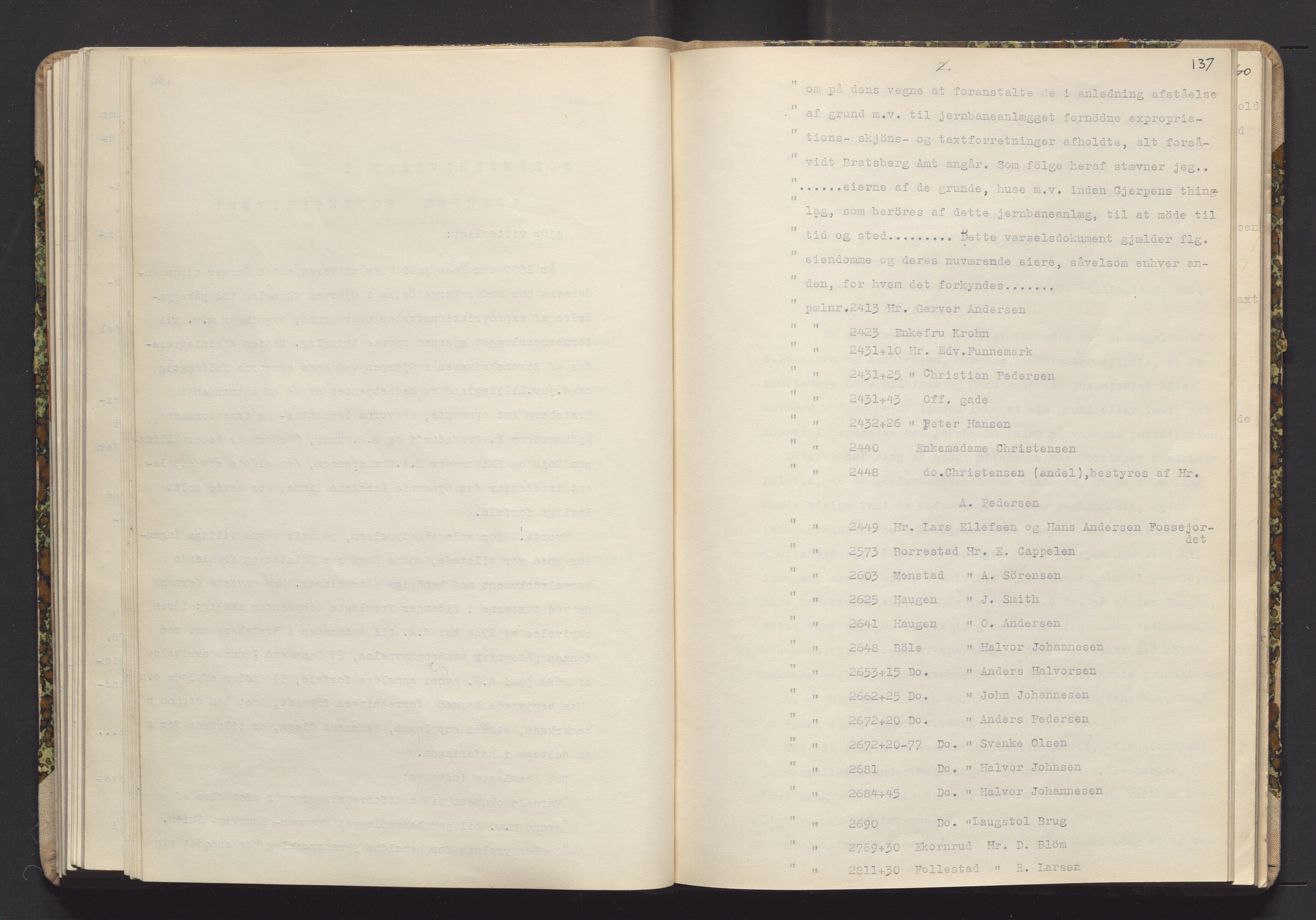 Norges Statsbaner Drammen distrikt (NSB), AV/SAKO-A-30/Y/Yc/L0007: Takster Vestfoldbanen strekningen Eidanger-Porsgrunn-Gjerpen samt sidelinjen Eidanger-Brevik, 1877-1896, p. 137