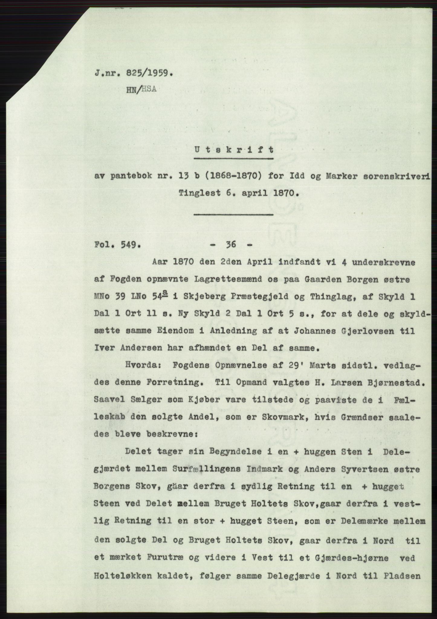 Statsarkivet i Oslo, SAO/A-10621/Z/Zd/L0010: Avskrifter, j.nr 753-1498/1959, 1959, p. 28