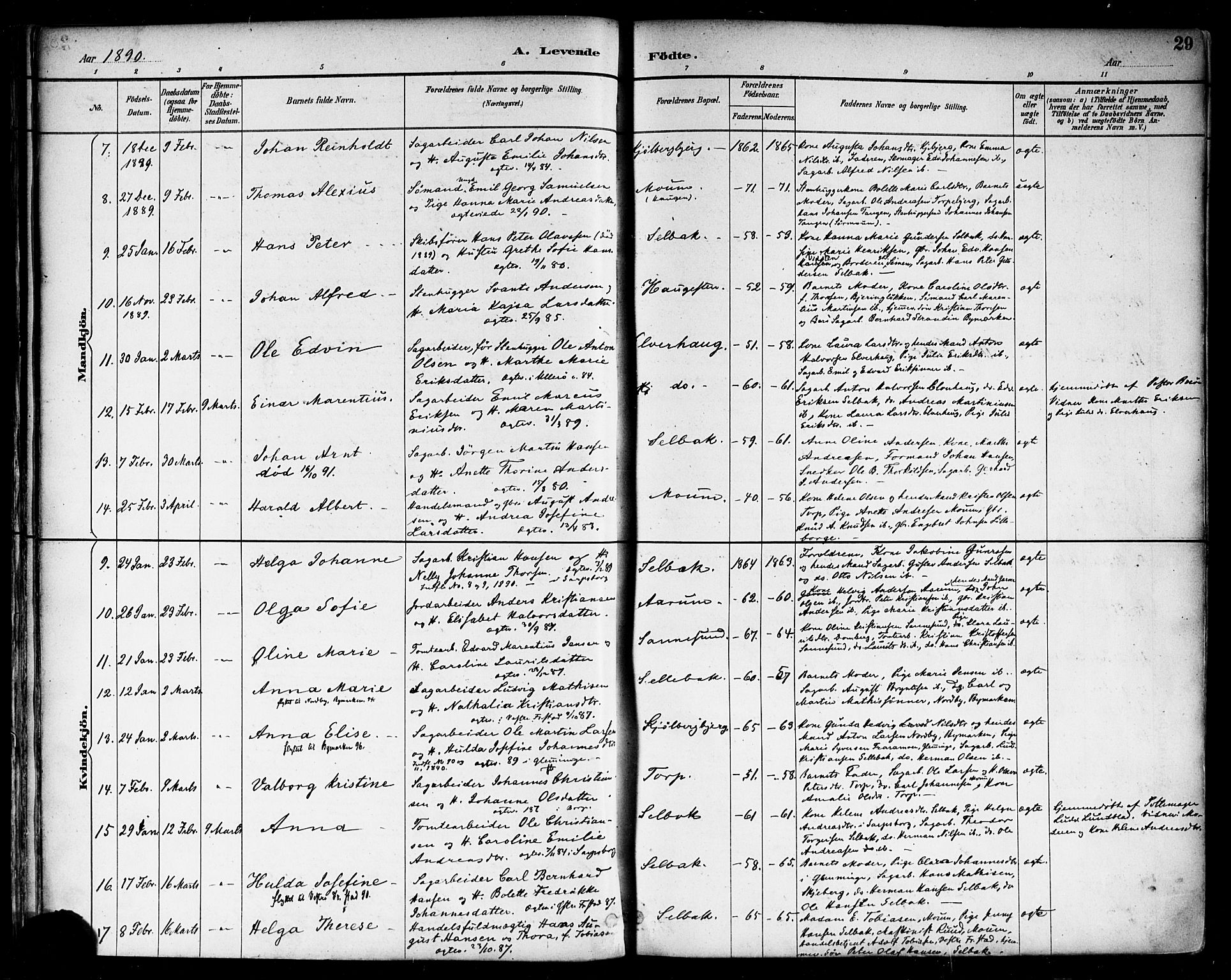 Borge prestekontor Kirkebøker, SAO/A-10903/F/Fa/L0008: Parish register (official) no. I 8A, 1887-1902, p. 29