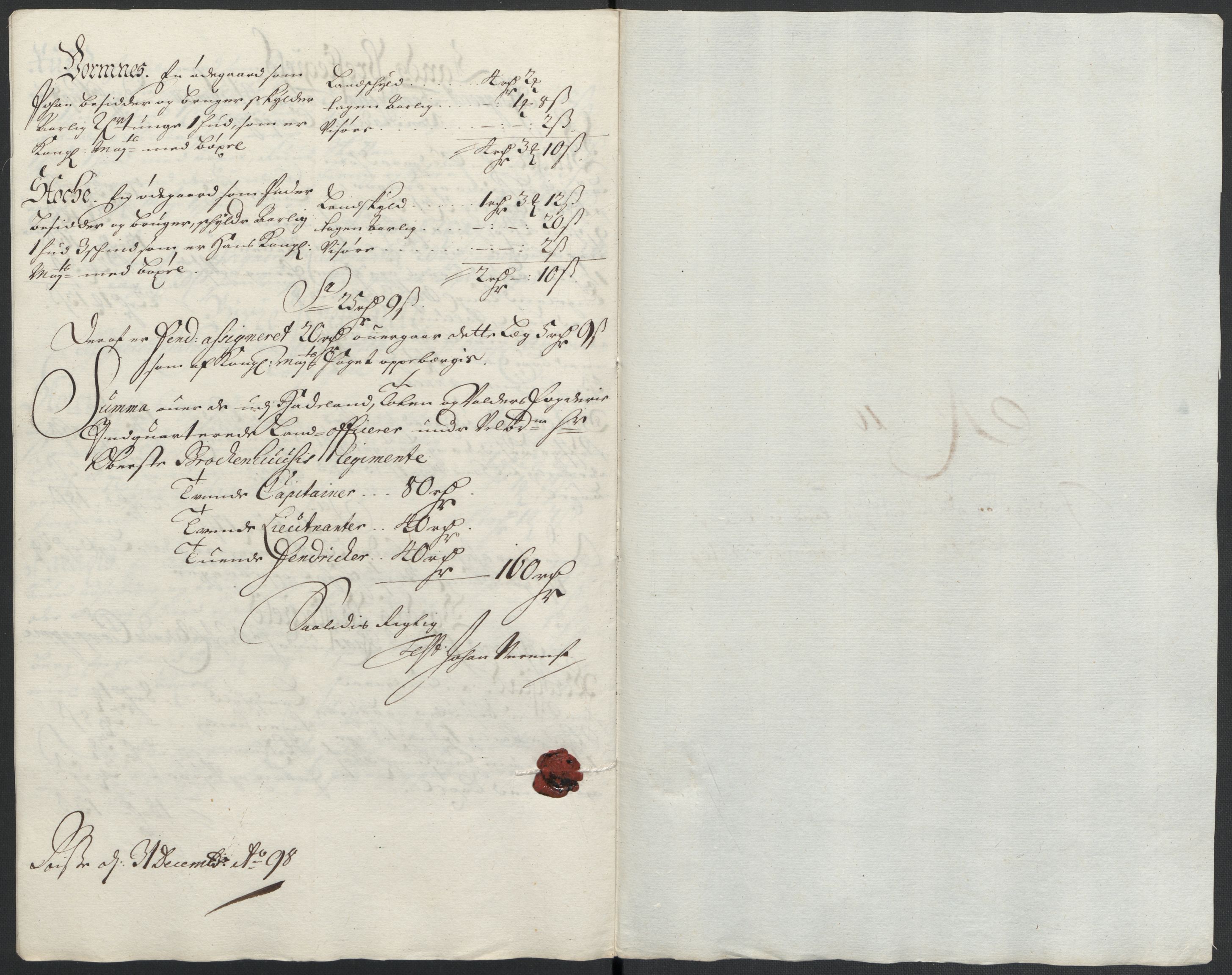 Rentekammeret inntil 1814, Reviderte regnskaper, Fogderegnskap, AV/RA-EA-4092/R18/L1296: Fogderegnskap Hadeland, Toten og Valdres, 1698, p. 207