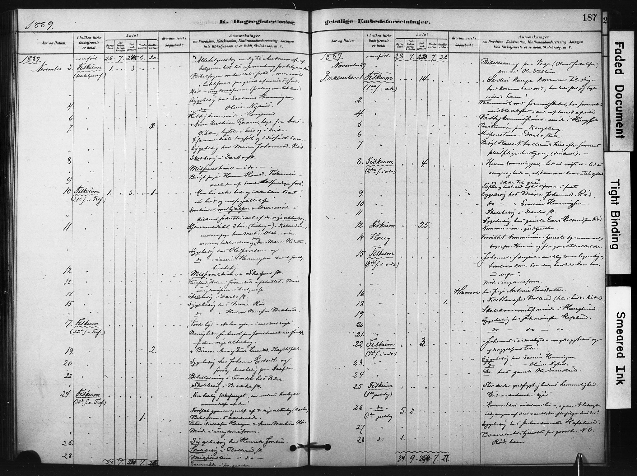 Fiskum kirkebøker, AV/SAKO-A-15/F/Fa/L0002: Parish register (official) no. 2, 1878-1890, p. 187