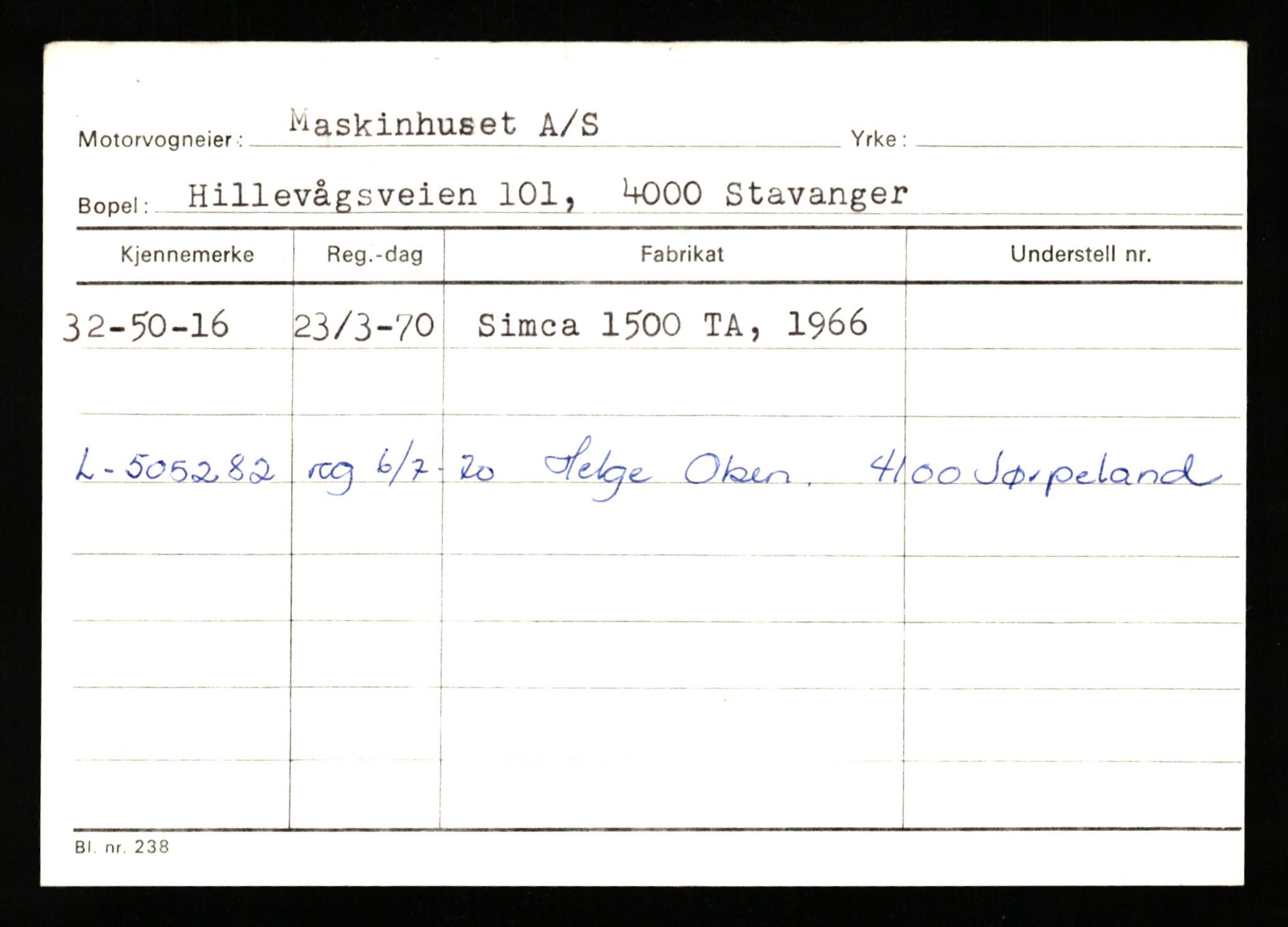 Stavanger trafikkstasjon, AV/SAST-A-101942/0/G/L0011: Registreringsnummer: 240000 - 363477, 1930-1971, p. 2257