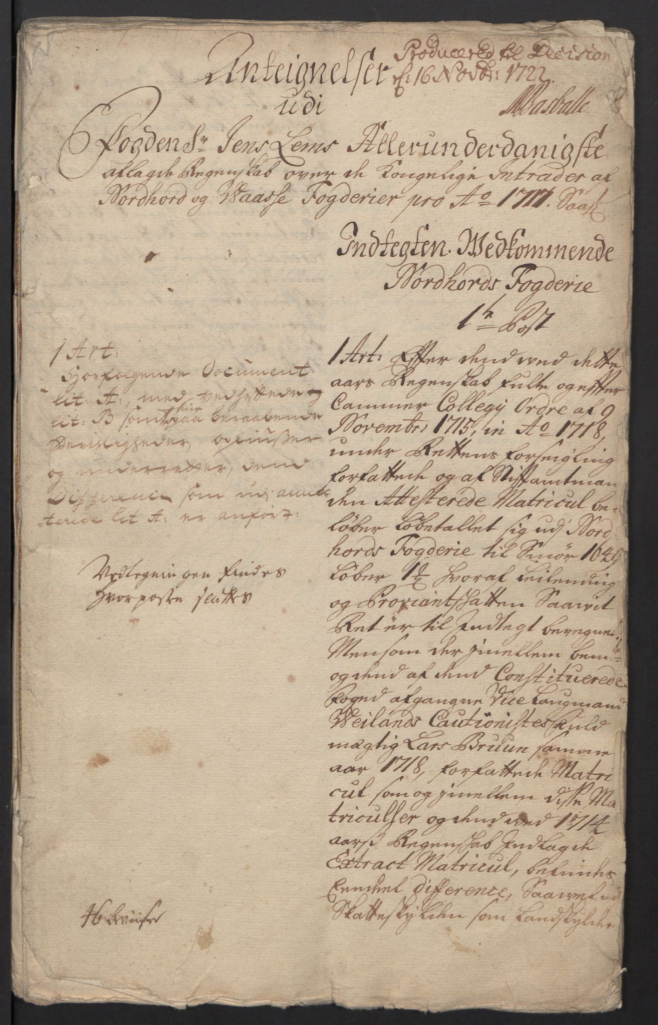 Rentekammeret inntil 1814, Reviderte regnskaper, Fogderegnskap, AV/RA-EA-4092/R51/L3201: Fogderegnskap Nordhordland og Voss, 1717, p. 243