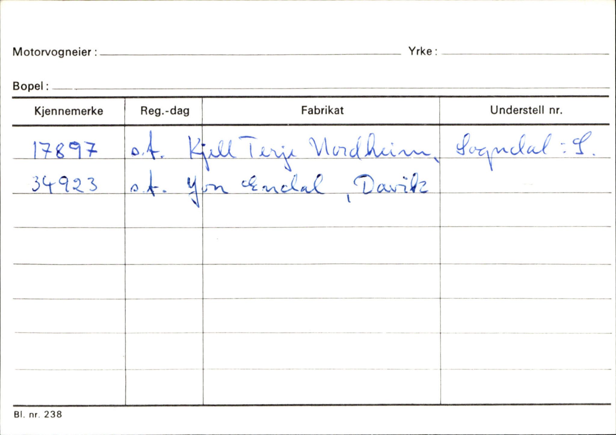 Statens vegvesen, Sogn og Fjordane vegkontor, SAB/A-5301/4/F/L0130: Eigarregister Eid T-Å. Høyanger A-O, 1945-1975, p. 2492