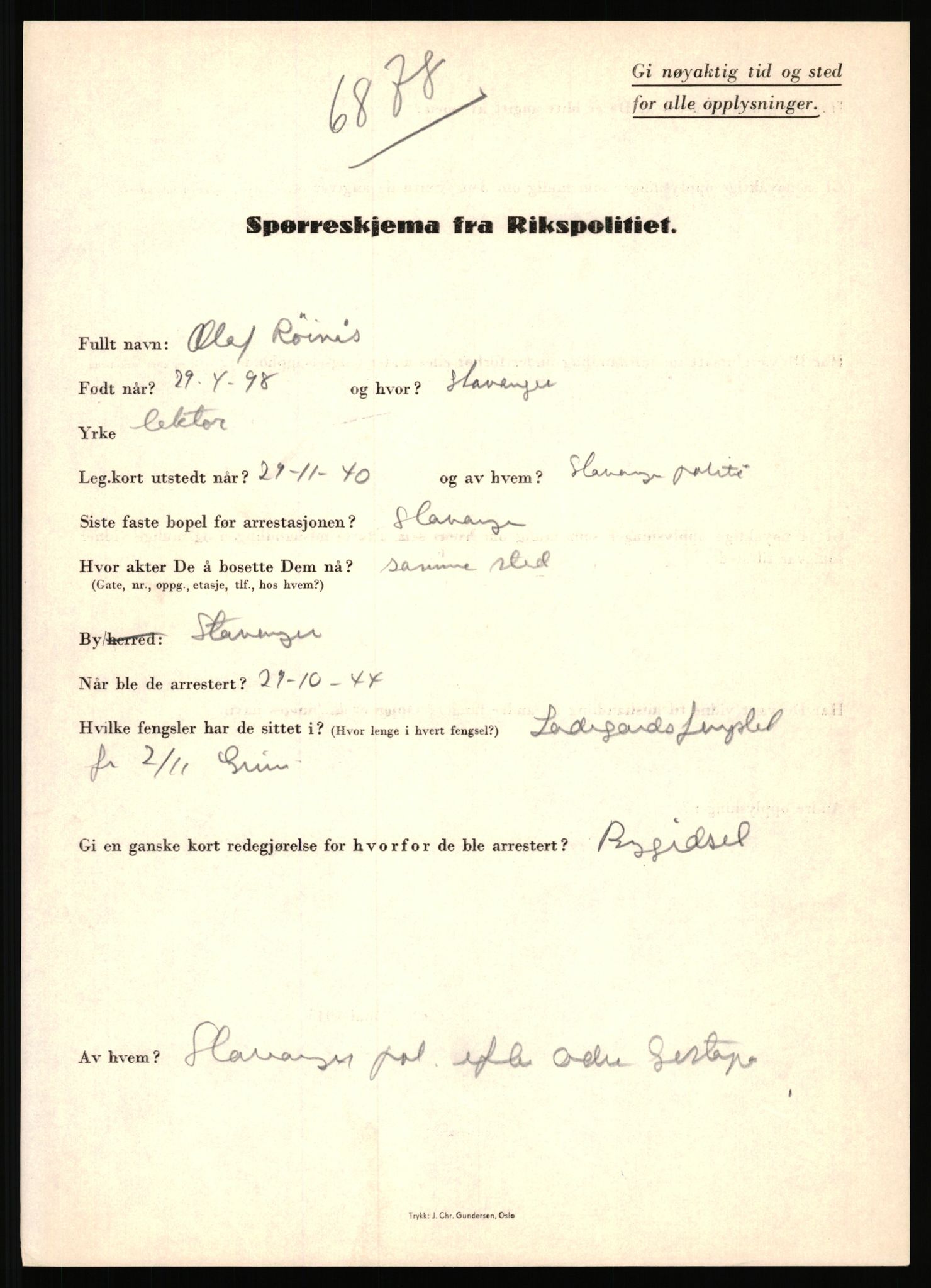 Rikspolitisjefen, AV/RA-S-1560/L/L0014: Pettersen, Aksel - Savosnick, Ernst, 1940-1945, p. 952