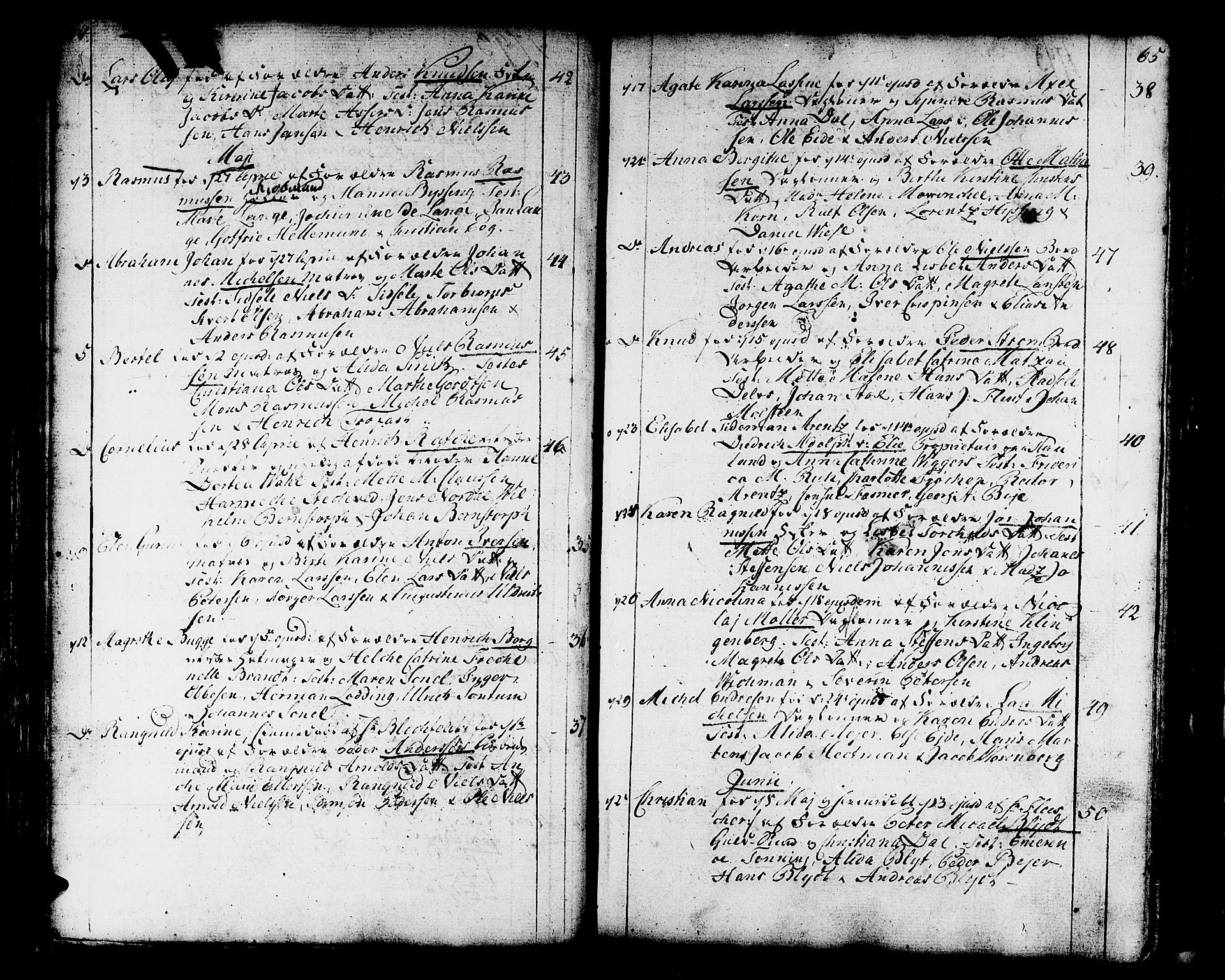 Domkirken sokneprestembete, SAB/A-74801/H/Haa/L0004: Parish register (official) no. A 4, 1763-1820, p. 64-65