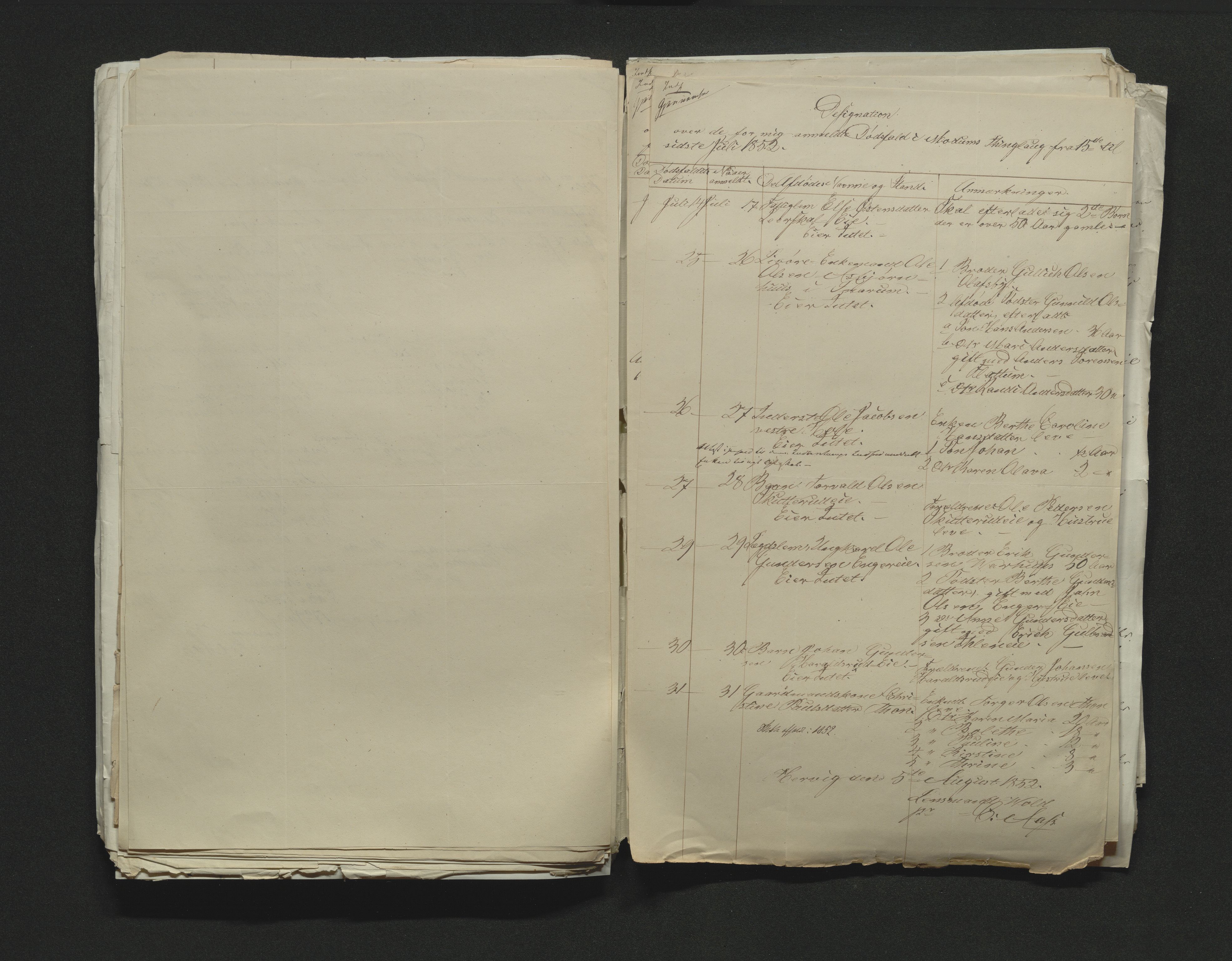 Eiker, Modum og Sigdal sorenskriveri, AV/SAKO-A-123/H/Ha/Hab/L0008: Dødsfallsmeldinger, 1850-1853
