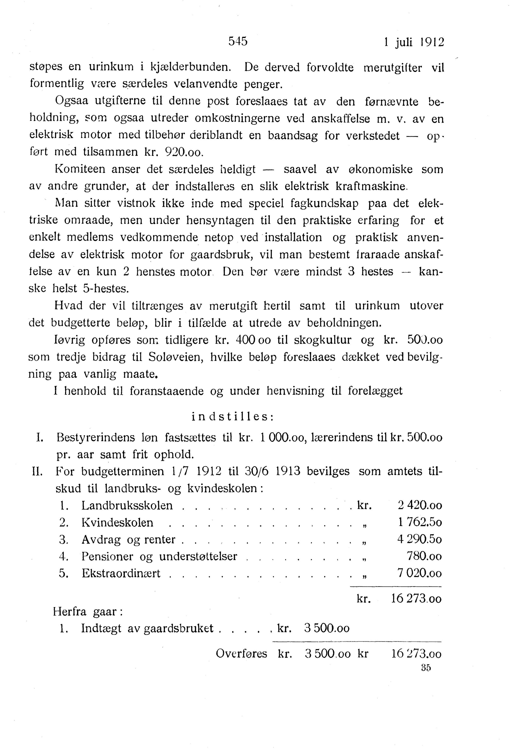 Nordland Fylkeskommune. Fylkestinget, AIN/NFK-17/176/A/Ac/L0035: Fylkestingsforhandlinger 1912, 1912