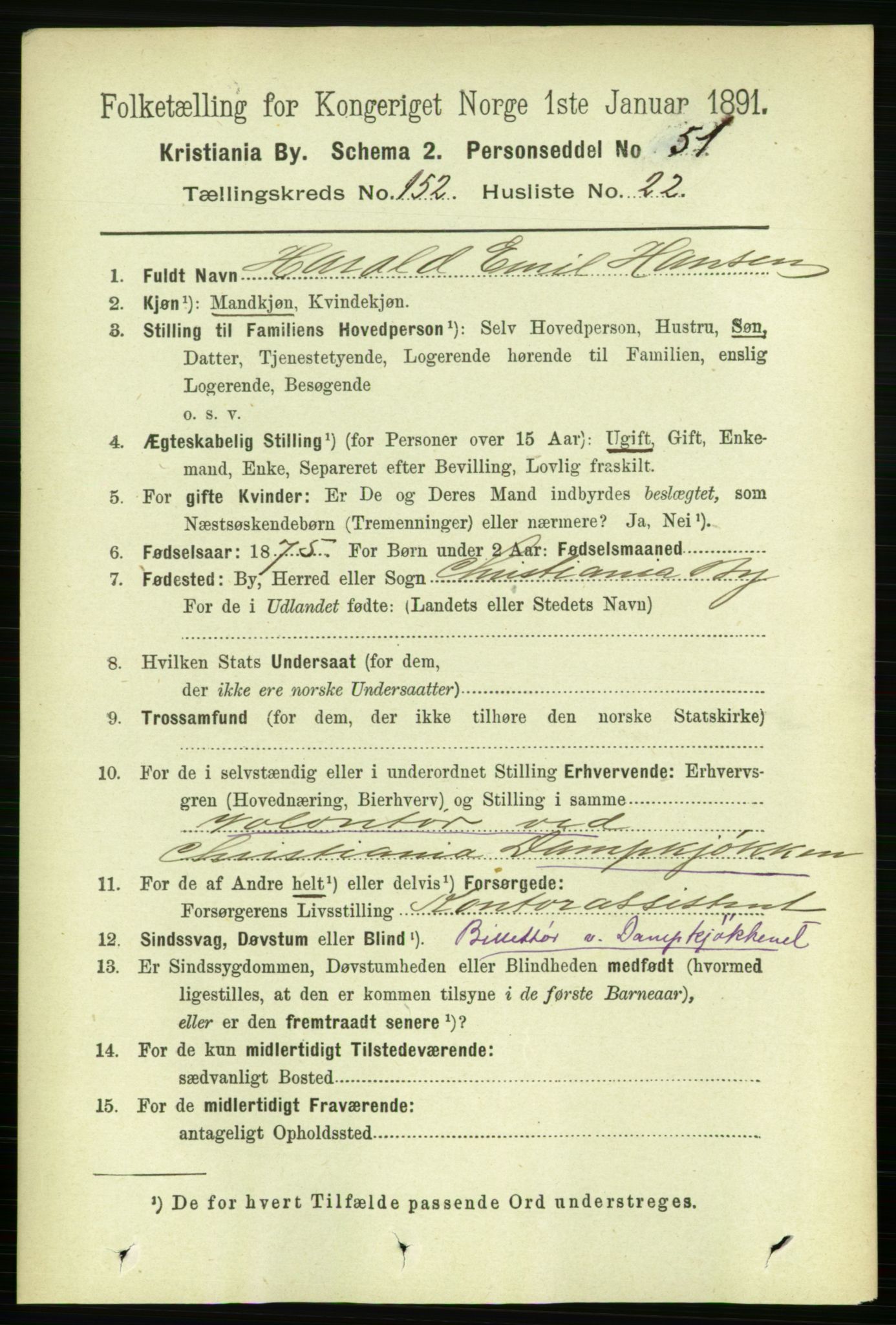 RA, 1891 census for 0301 Kristiania, 1891, p. 85893