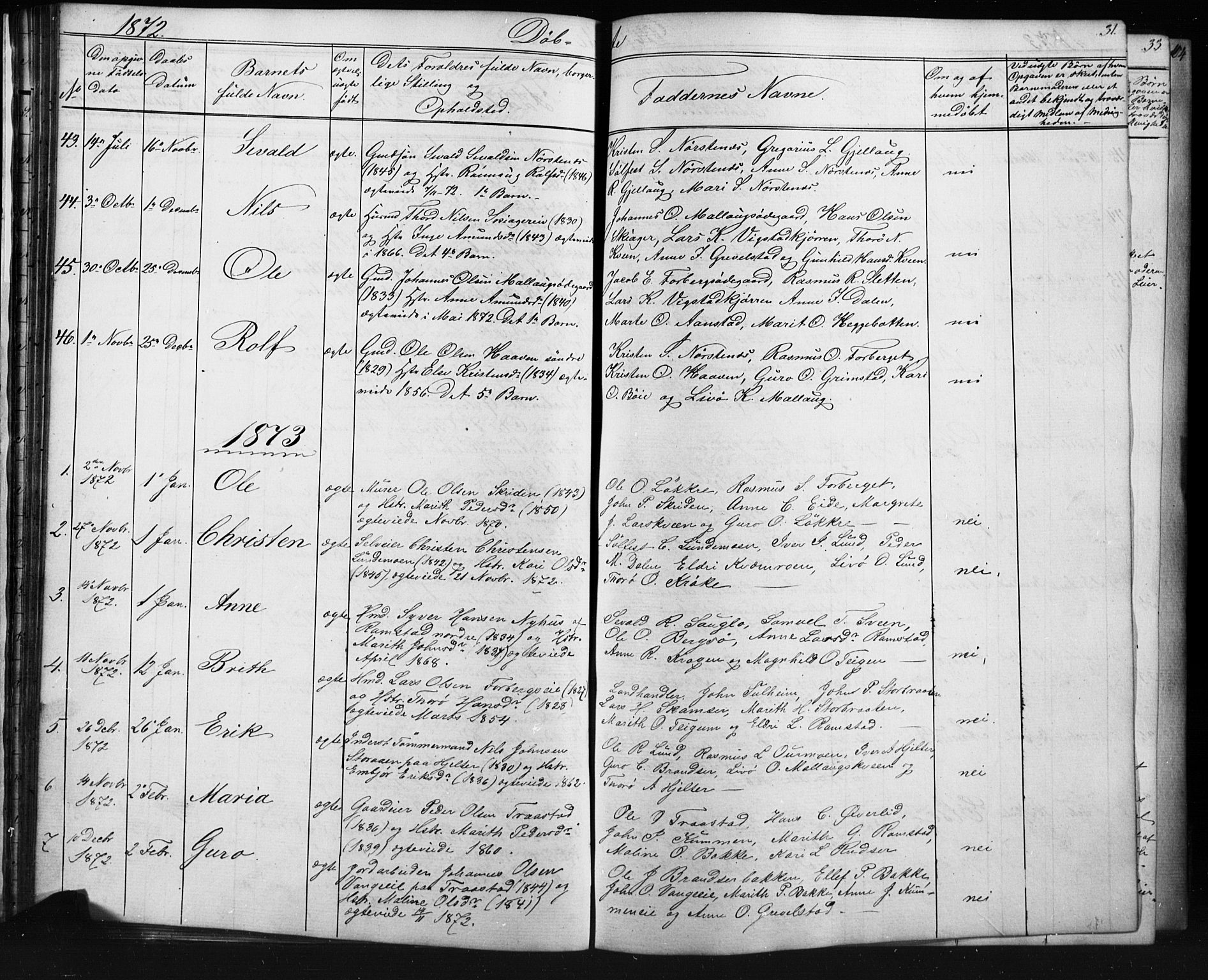 Skjåk prestekontor, SAH/PREST-072/H/Ha/Hab/L0001: Parish register (copy) no. 1, 1865-1893, p. 31