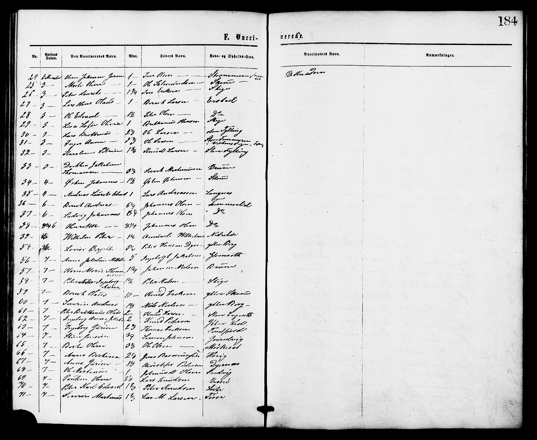 Ministerialprotokoller, klokkerbøker og fødselsregistre - Møre og Romsdal, AV/SAT-A-1454/524/L0355: Parish register (official) no. 524A07, 1864-1879, p. 184