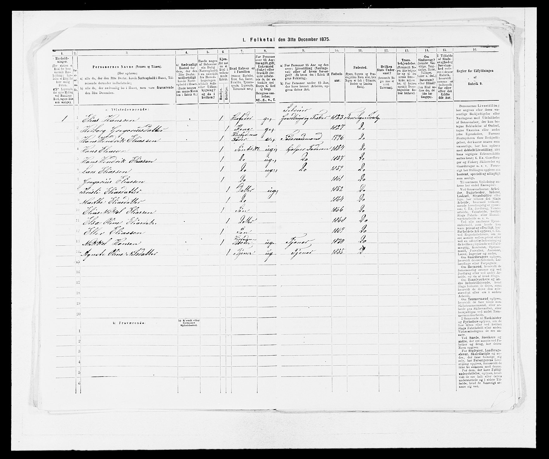 SAB, 1875 census for 1249P Fana, 1875, p. 783