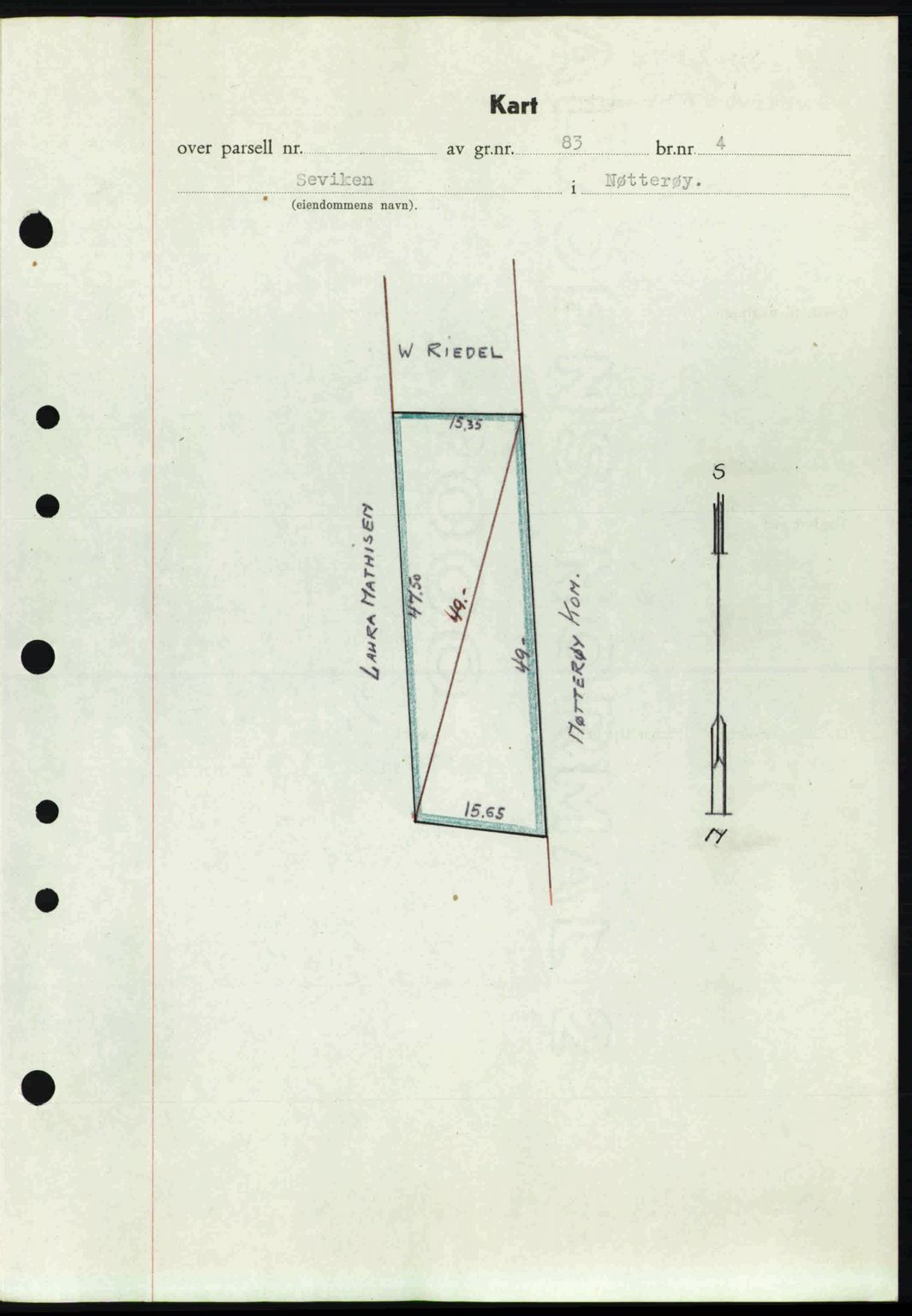 Tønsberg sorenskriveri, AV/SAKO-A-130/G/Ga/Gaa/L0015: Mortgage book no. A15, 1944-1944, Diary no: : 1842/1944