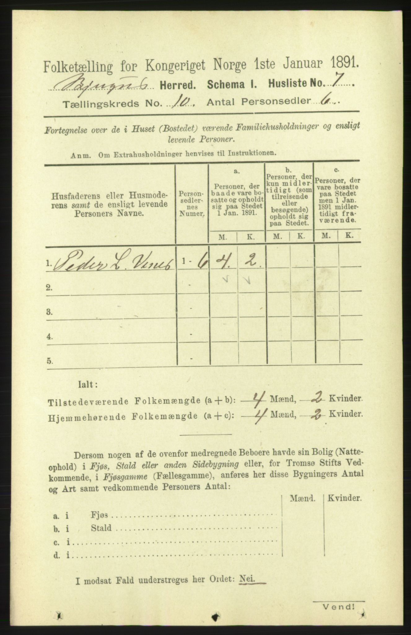 RA, 1891 census for 1627 Bjugn, 1891, p. 2657