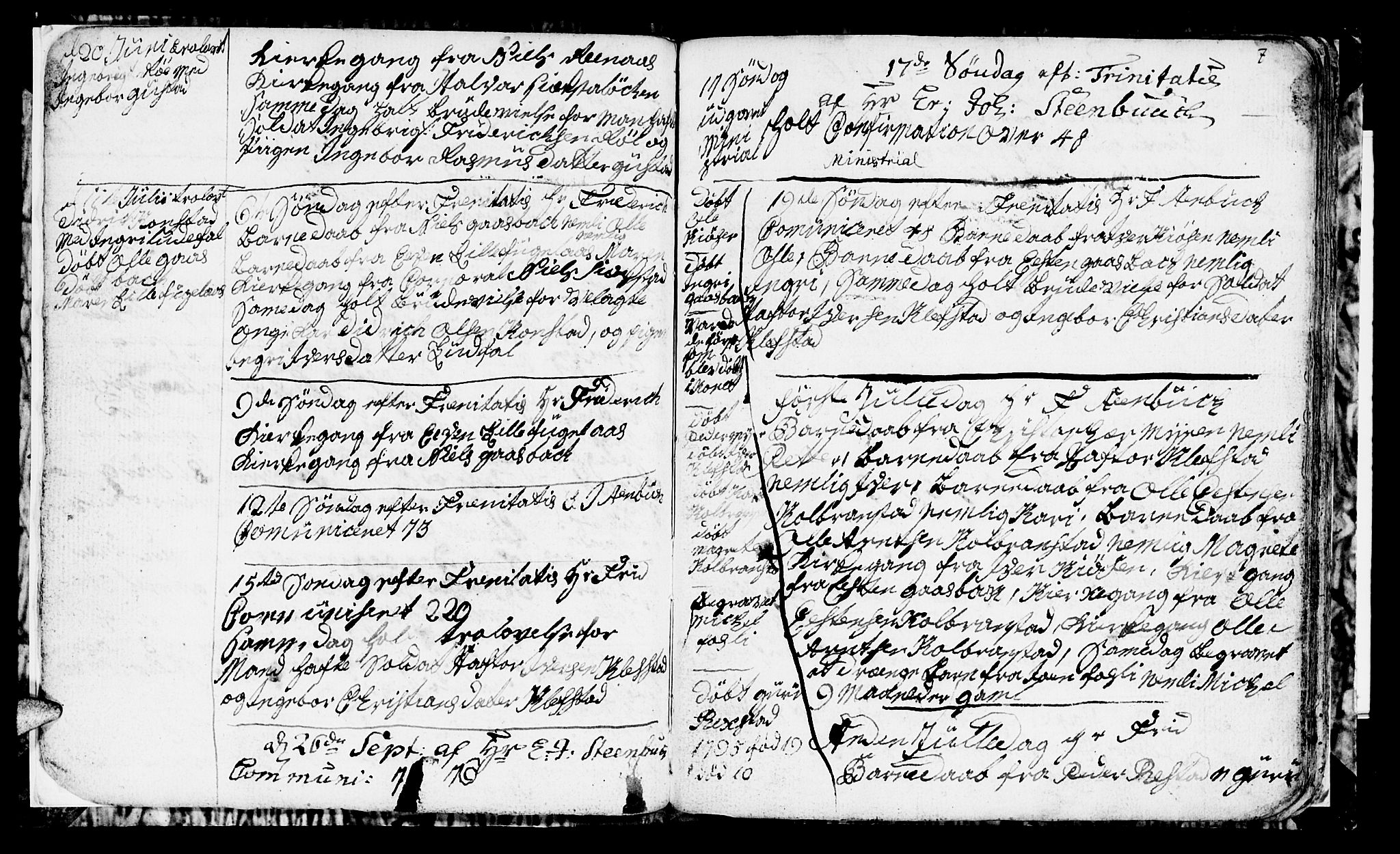 Ministerialprotokoller, klokkerbøker og fødselsregistre - Sør-Trøndelag, SAT/A-1456/694/L1129: Parish register (copy) no. 694C01, 1793-1815, p. 7