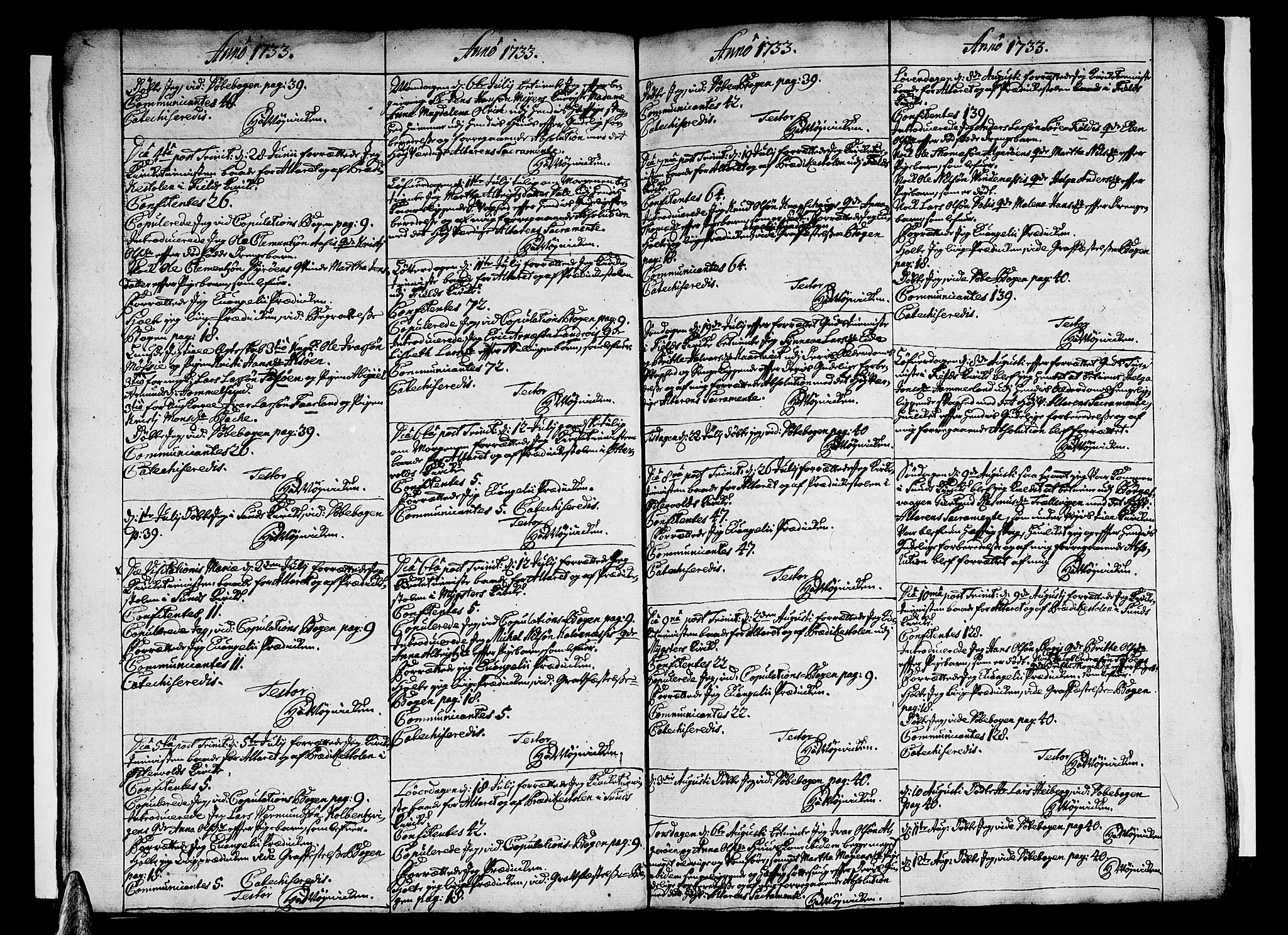 Sund sokneprestembete, AV/SAB-A-99930: Parish register (official) no. A 1, 1729-1740