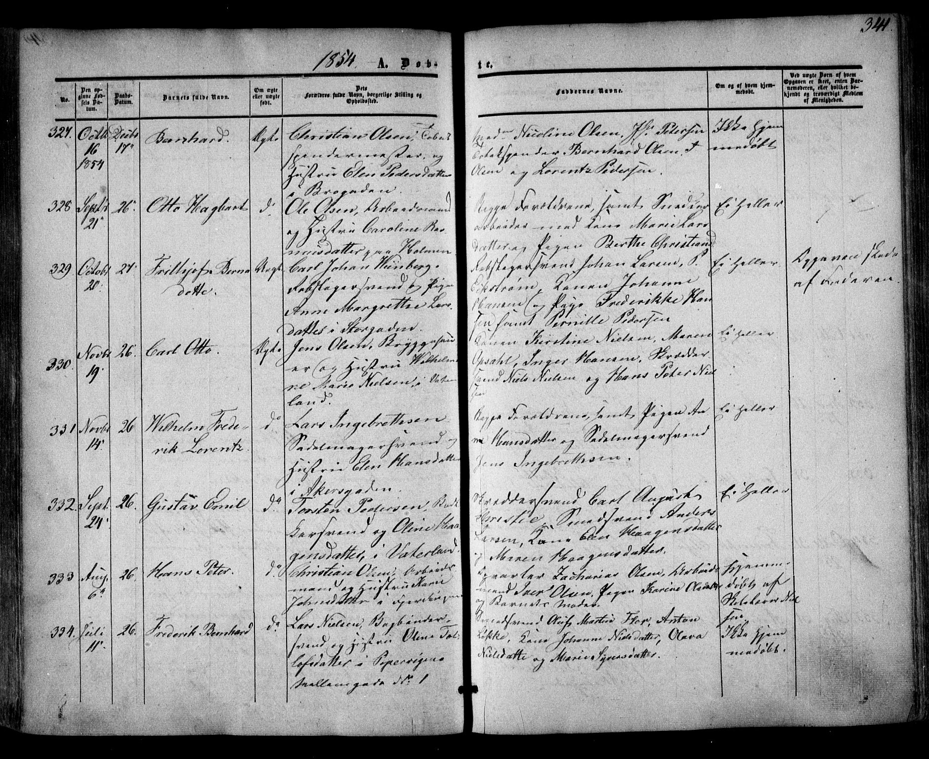 Oslo domkirke Kirkebøker, AV/SAO-A-10752/F/Fa/L0014: Parish register (official) no. 14, 1850-1857, p. 341