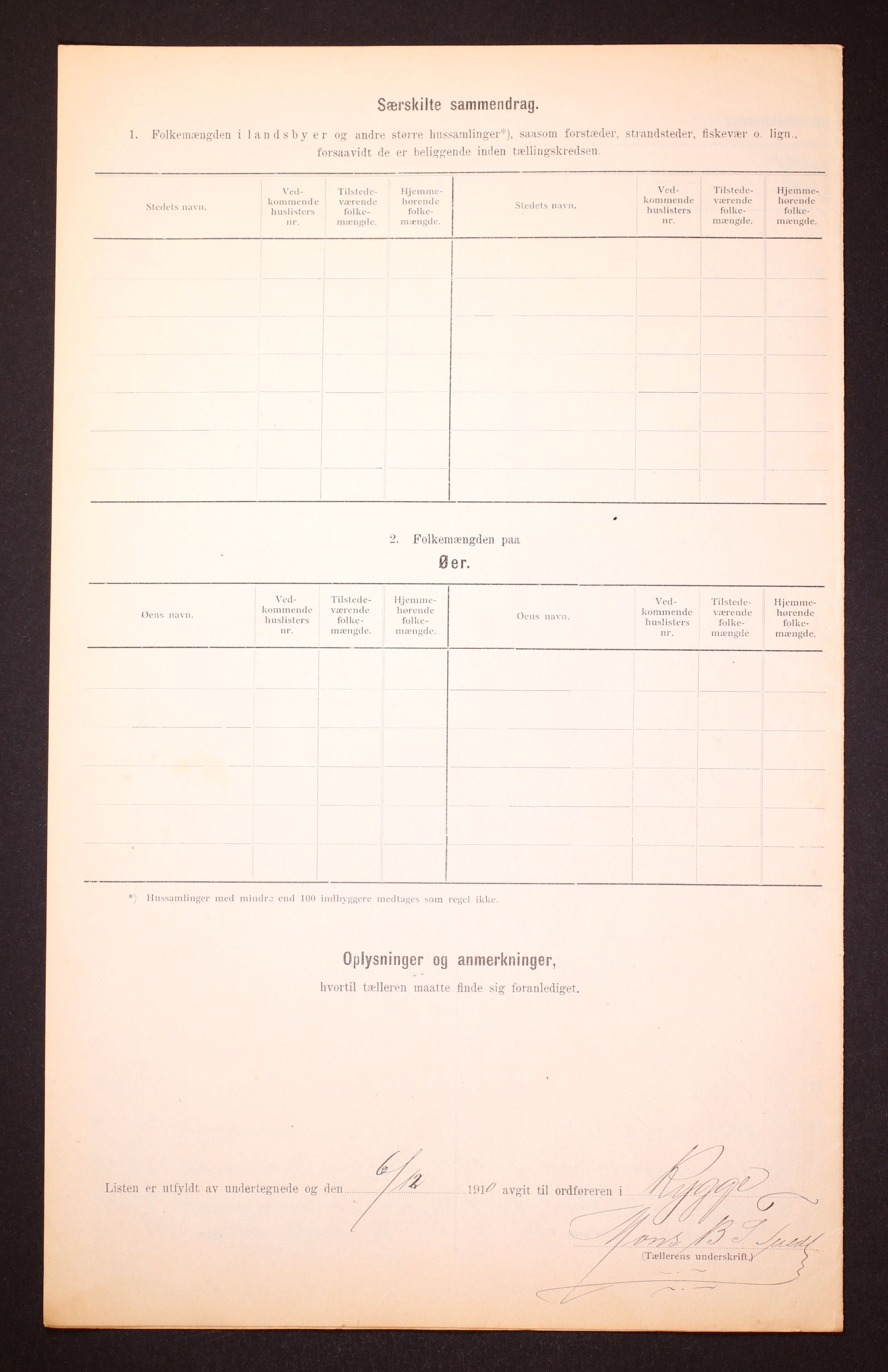 RA, 1910 census for Rygge, 1910, p. 6