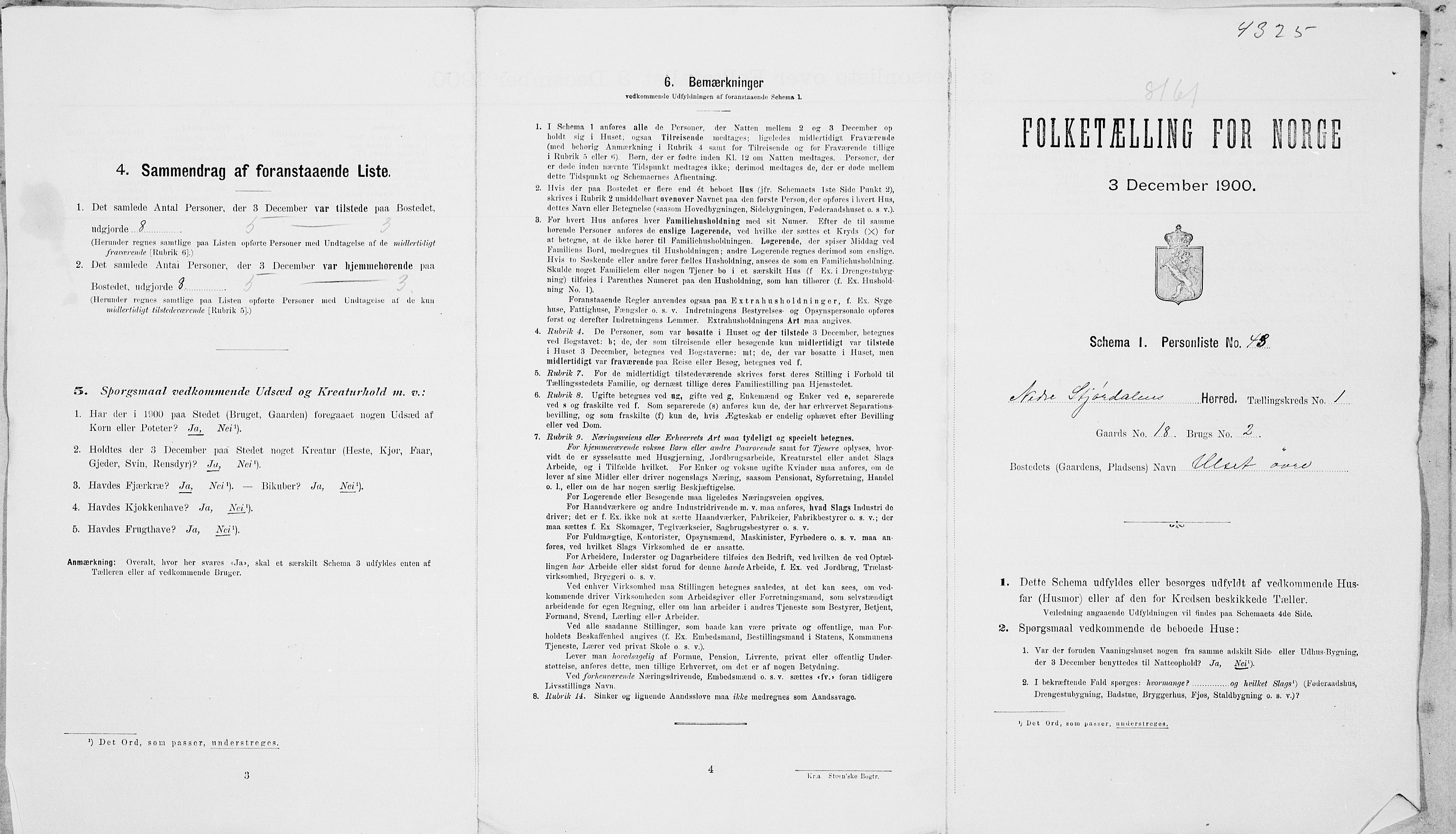 SAT, 1900 census for Nedre Stjørdal, 1900, p. 51