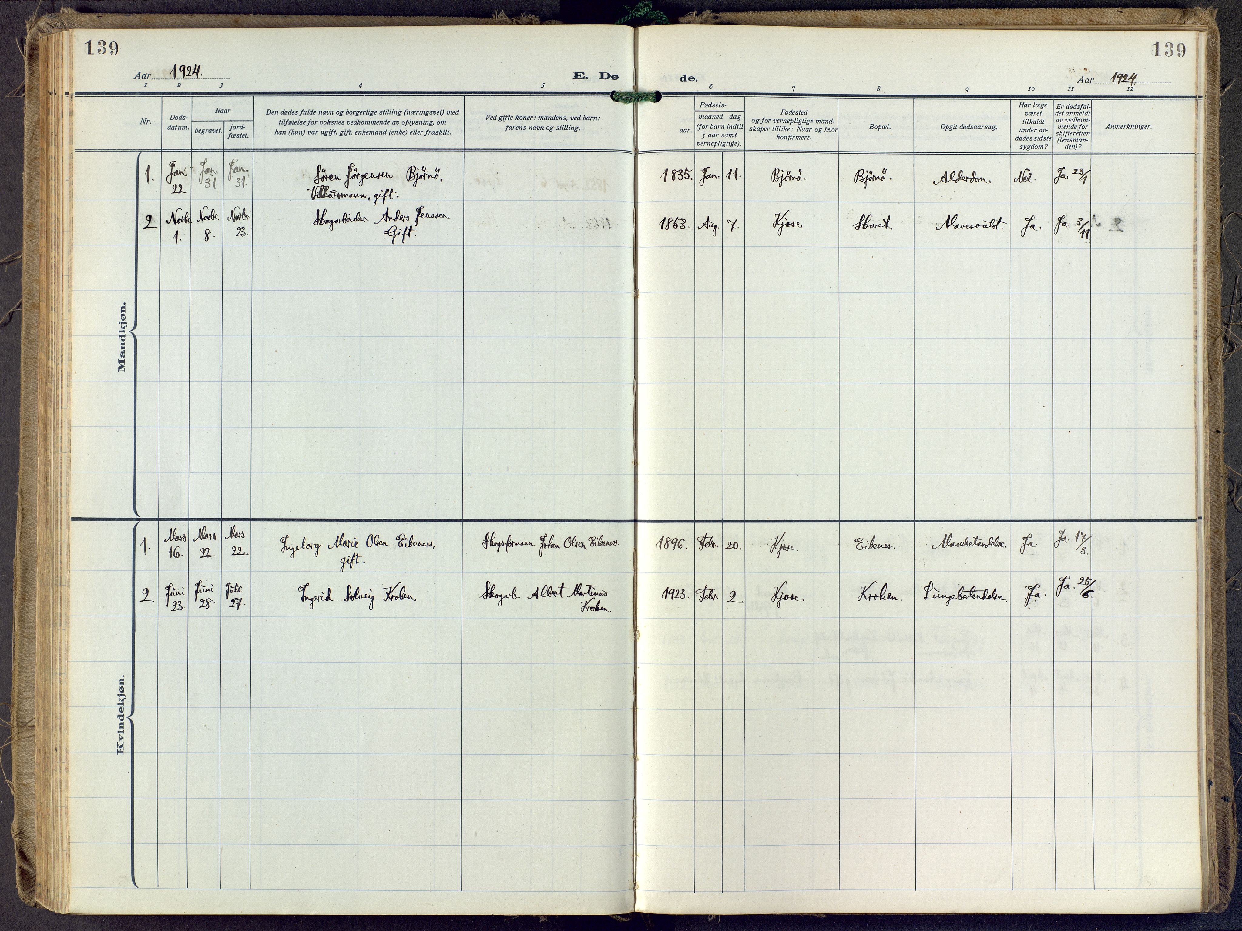 Brunlanes kirkebøker, SAKO/A-342/F/Fd/L0002: Parish register (official) no. IV 2, 1918-1958, p. 139
