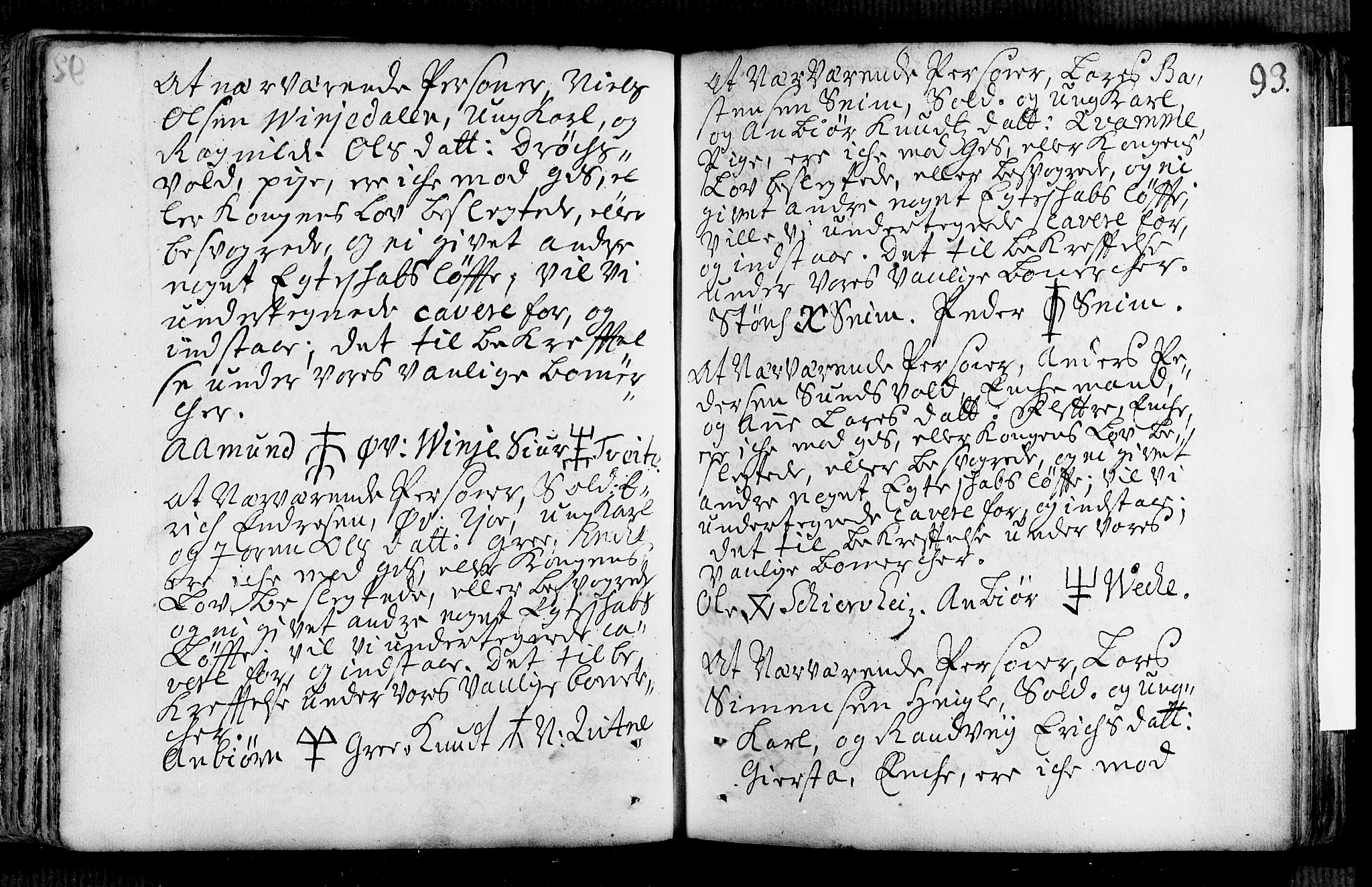 Voss sokneprestembete, AV/SAB-A-79001/H/Haa: Parish register (official) no. A 2, 1709-1730, p. 93